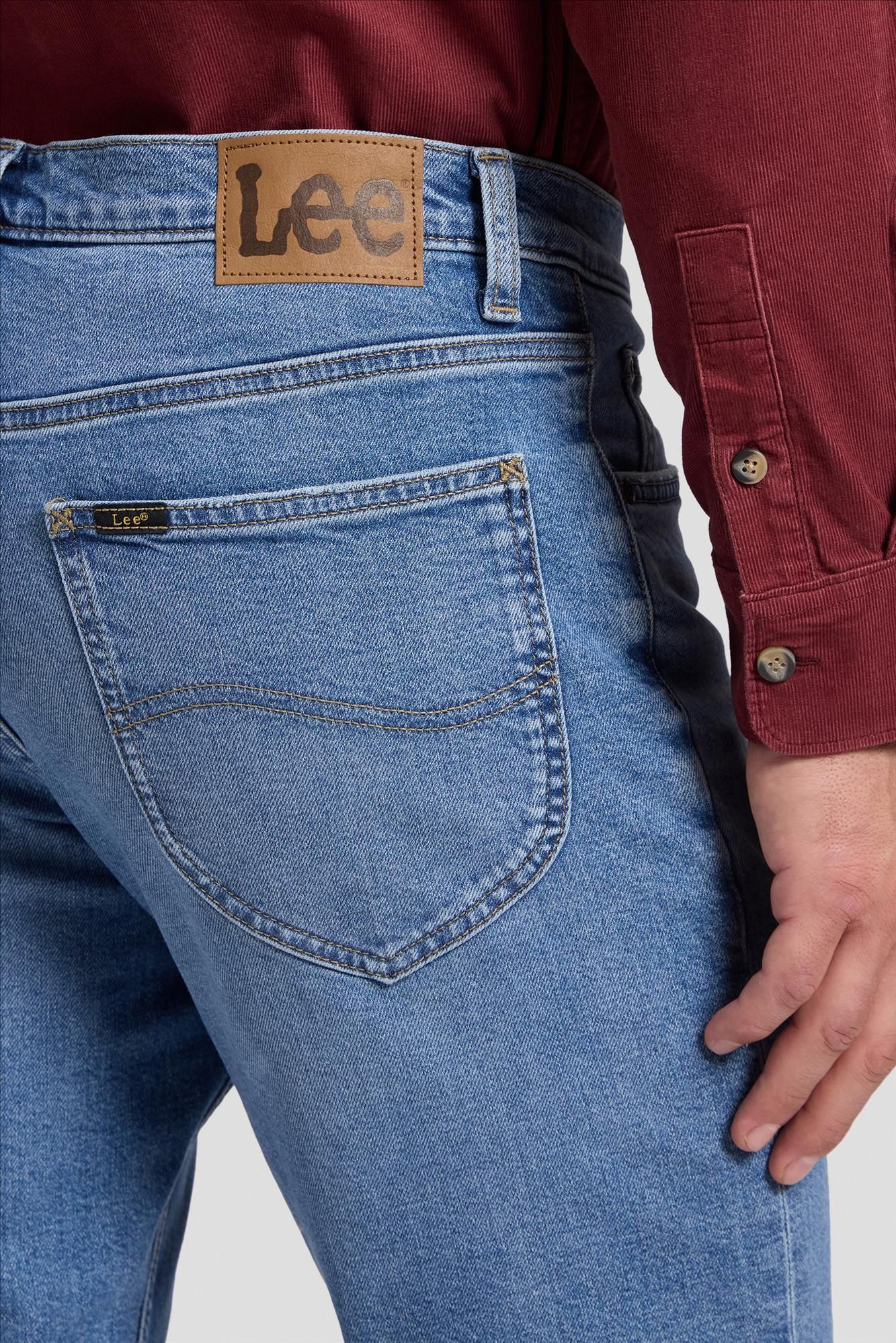 Lee - Blauwe David regular tapered jeans