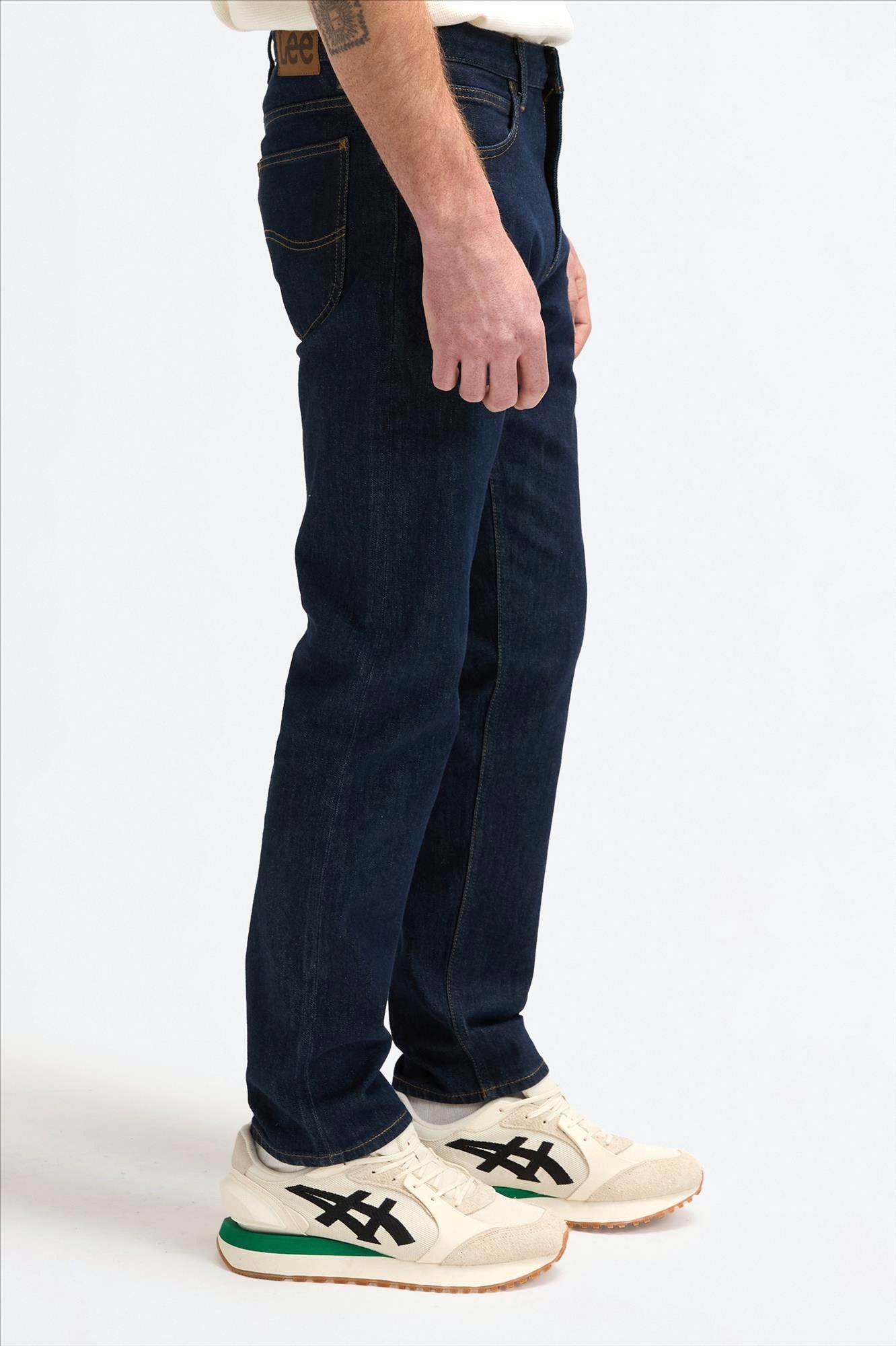 Lee - Donkerblauwe David regular tapered jeans