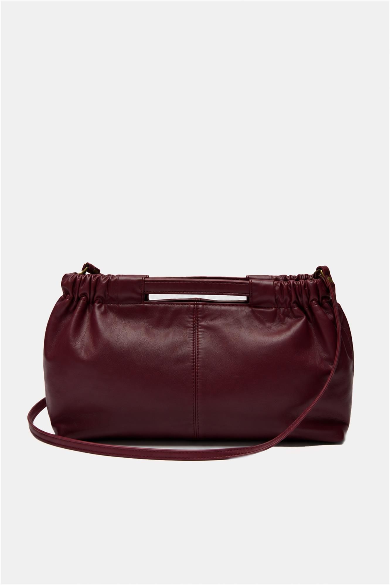 YERSE - Bordeaux Gathered handtas