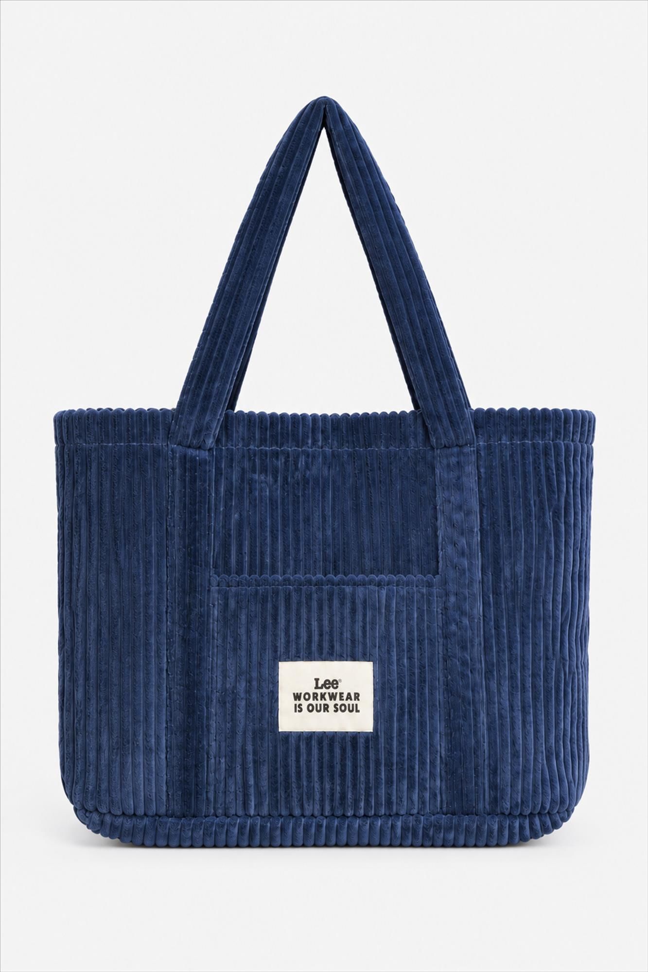Lee - Blauwe Corduroy travel bag