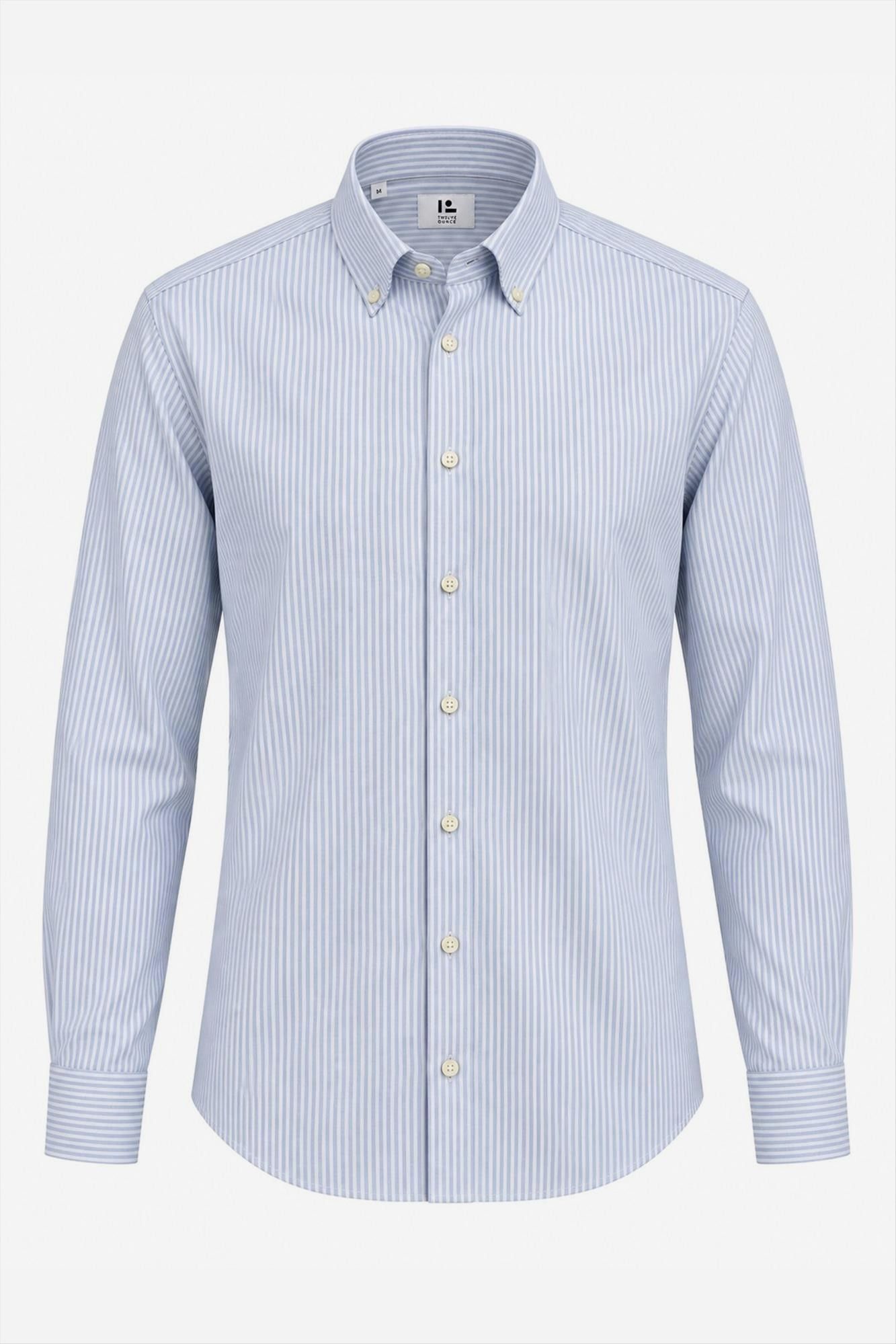Twelve Ounce - Lichtblauw-Wit Windsor hemd