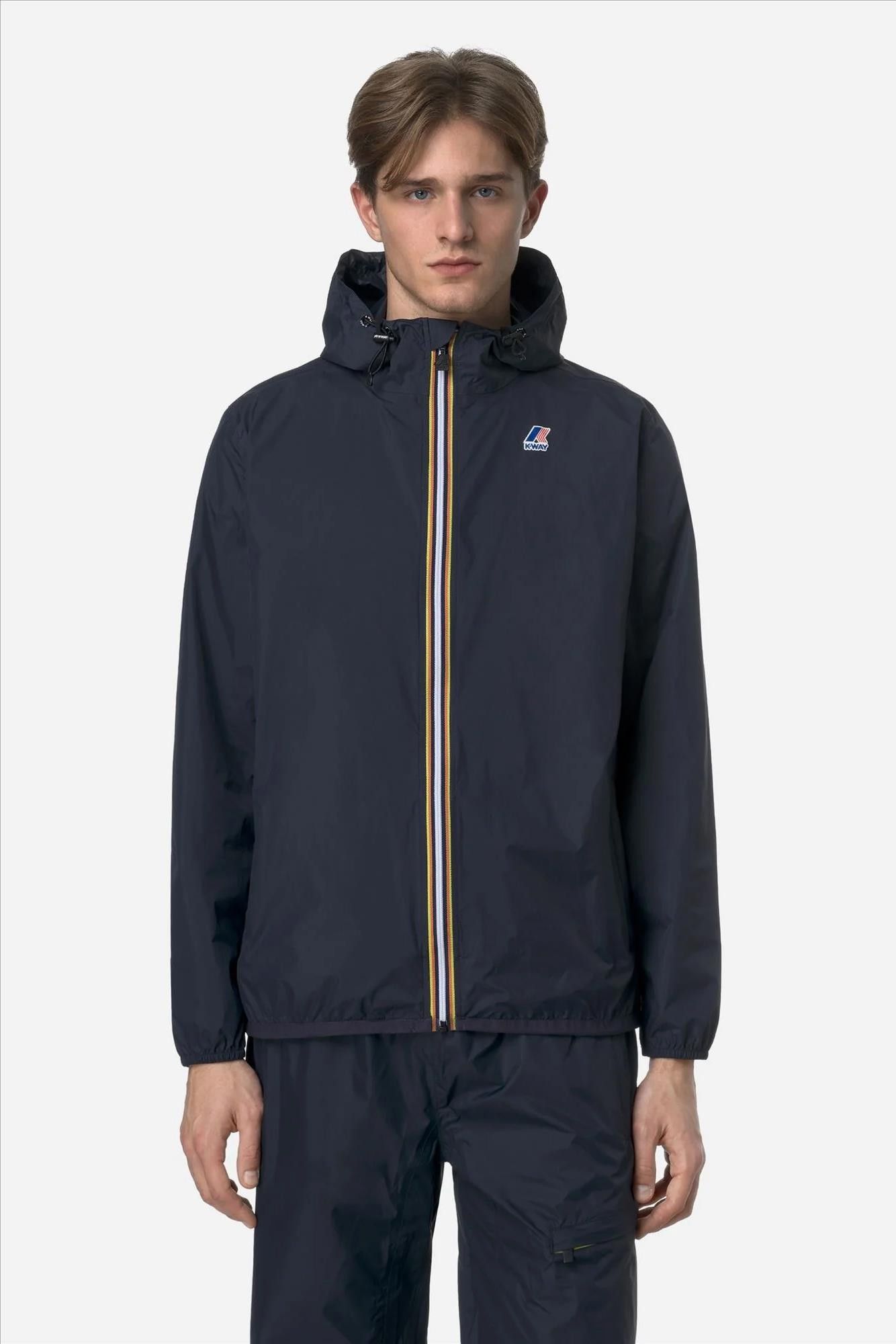 K-Way - Donkerblauwe Le Vrai Claude 4.0 regenjas