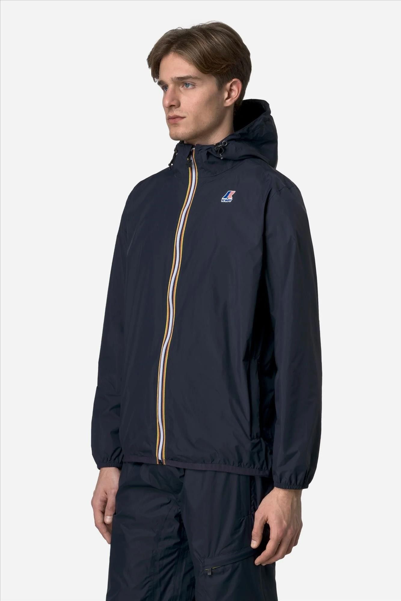 K-Way - Donkerblauwe Le Vrai Claude 4.0 regenjas