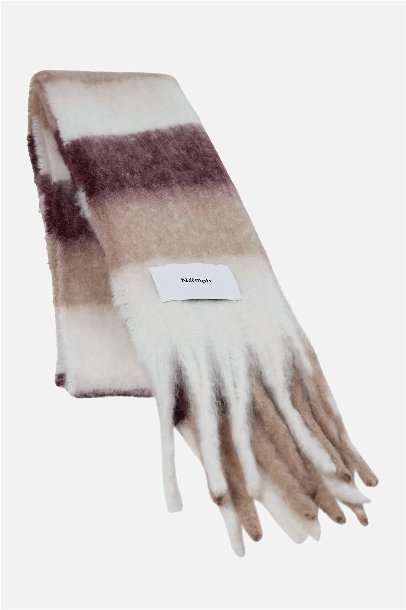 Nümph - Bordeaux-Beige Milo sjaal