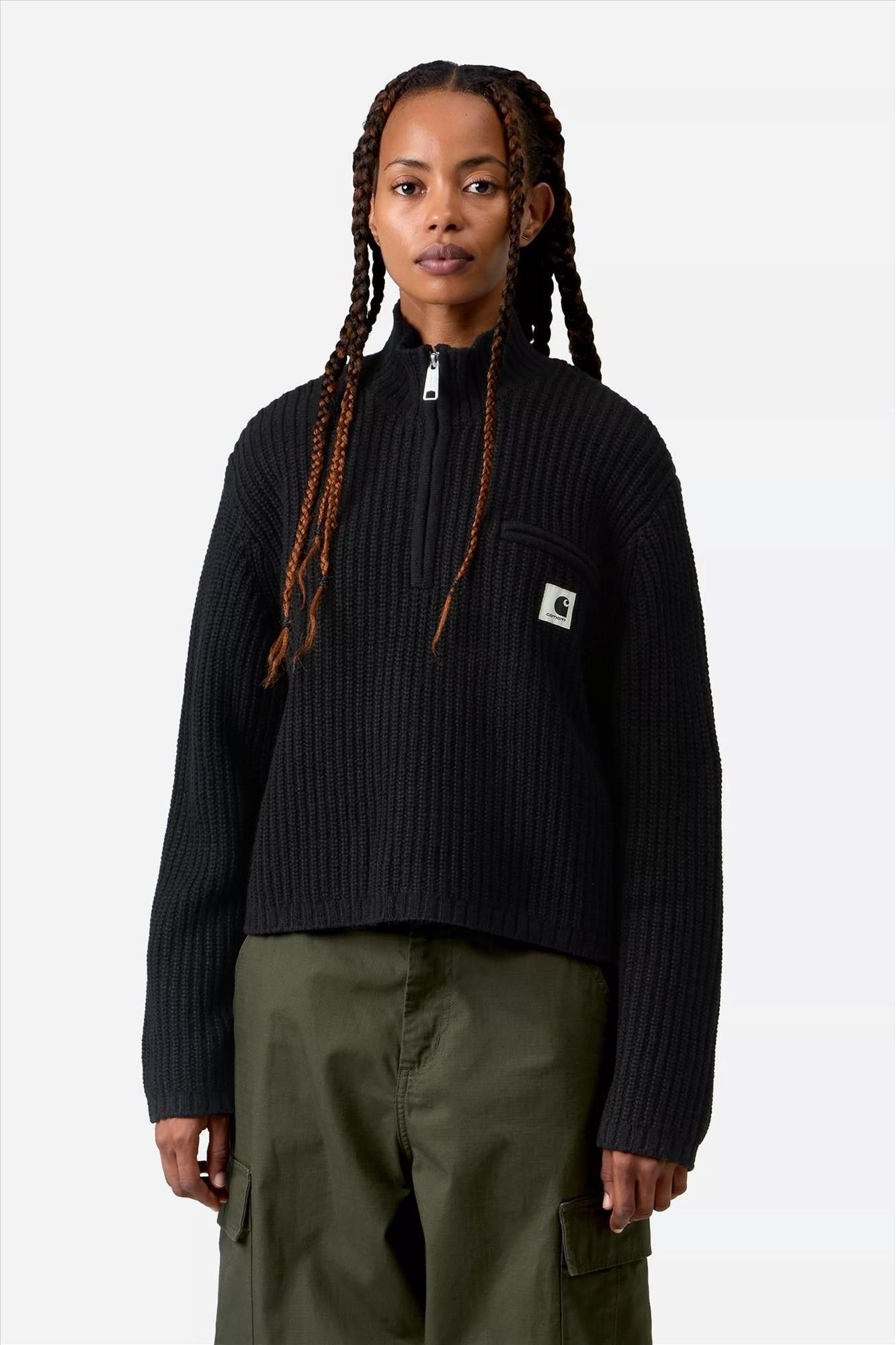 Carhartt WIP - Zwarte Detroit Half Zip trui