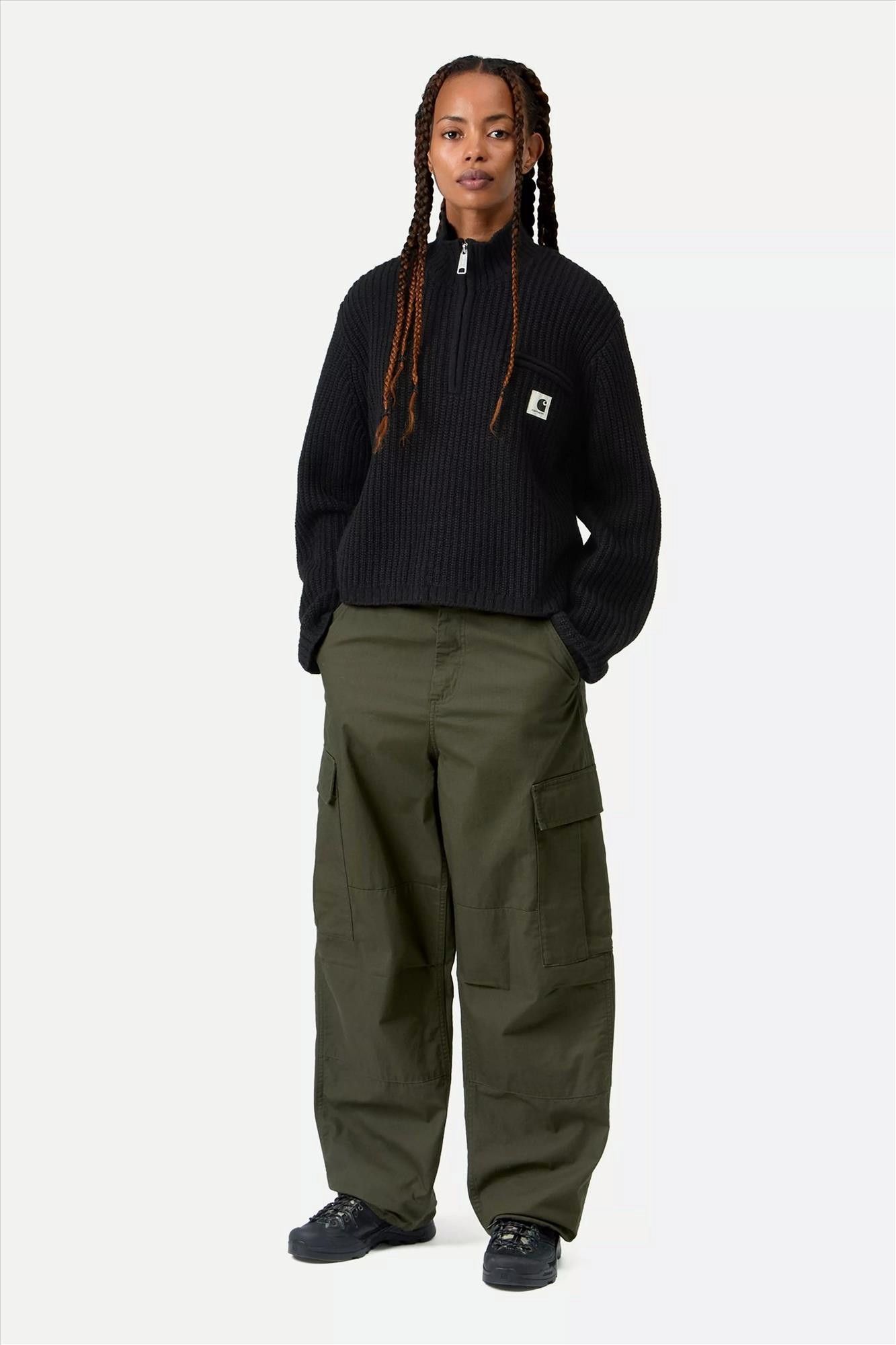 Carhartt WIP - Zwarte Detroit Half Zip trui