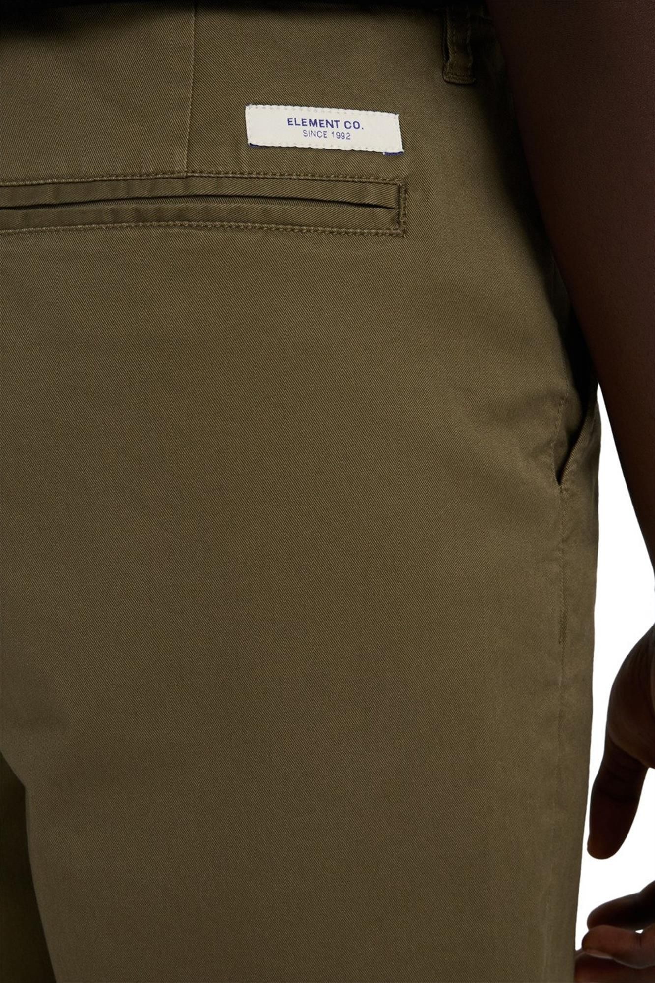 Element - Olijfgroene Regular chino short