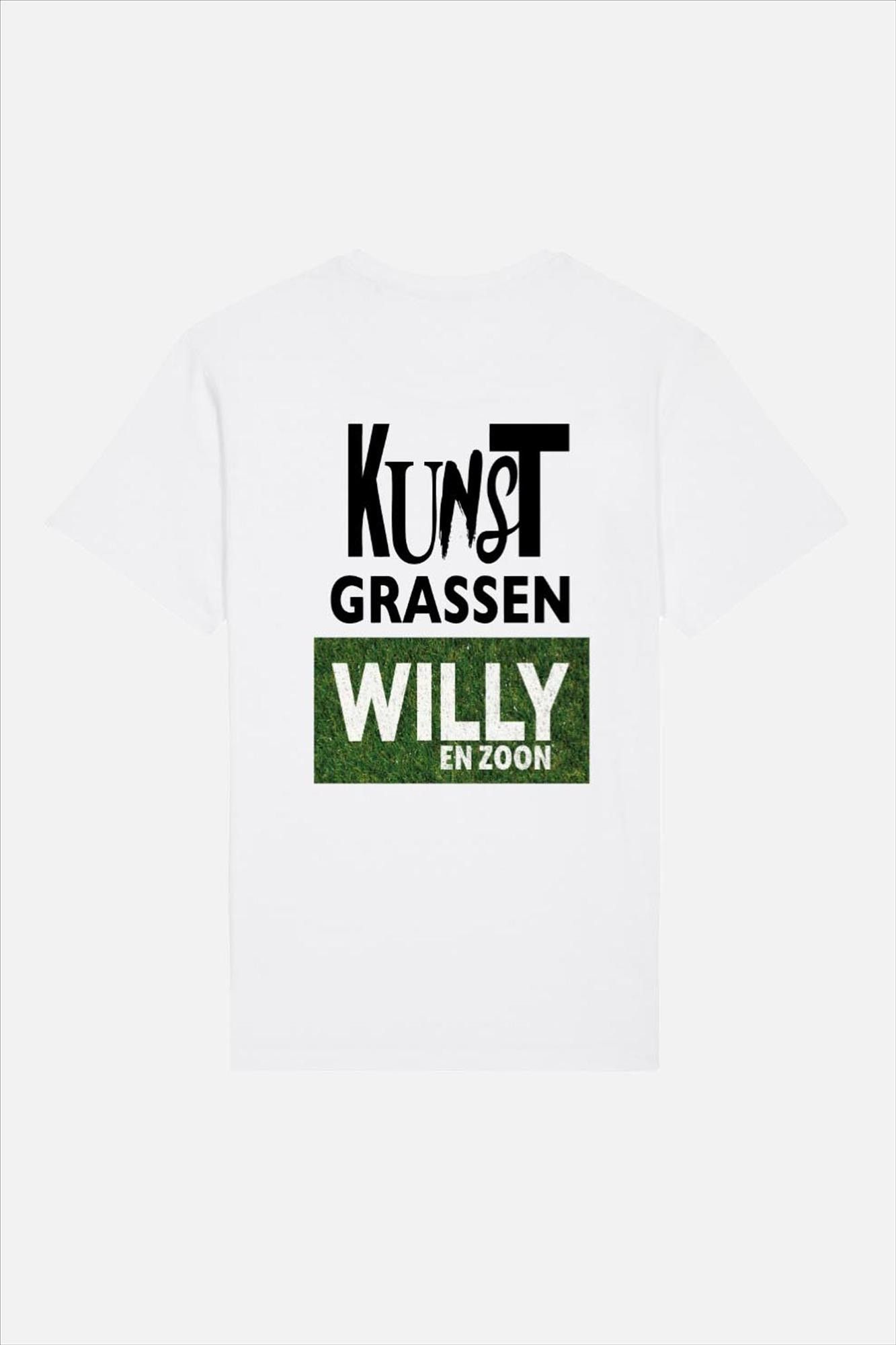 Brooklyn - Witte Kunstgrassen Willy en zoon Nonkels T-shirt