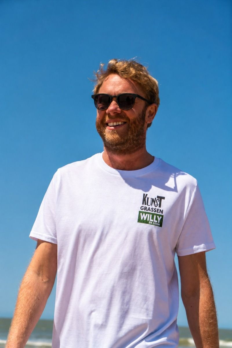 Brooklyn - Witte Kunstgrassen Willy en zoon Nonkels T-shirt