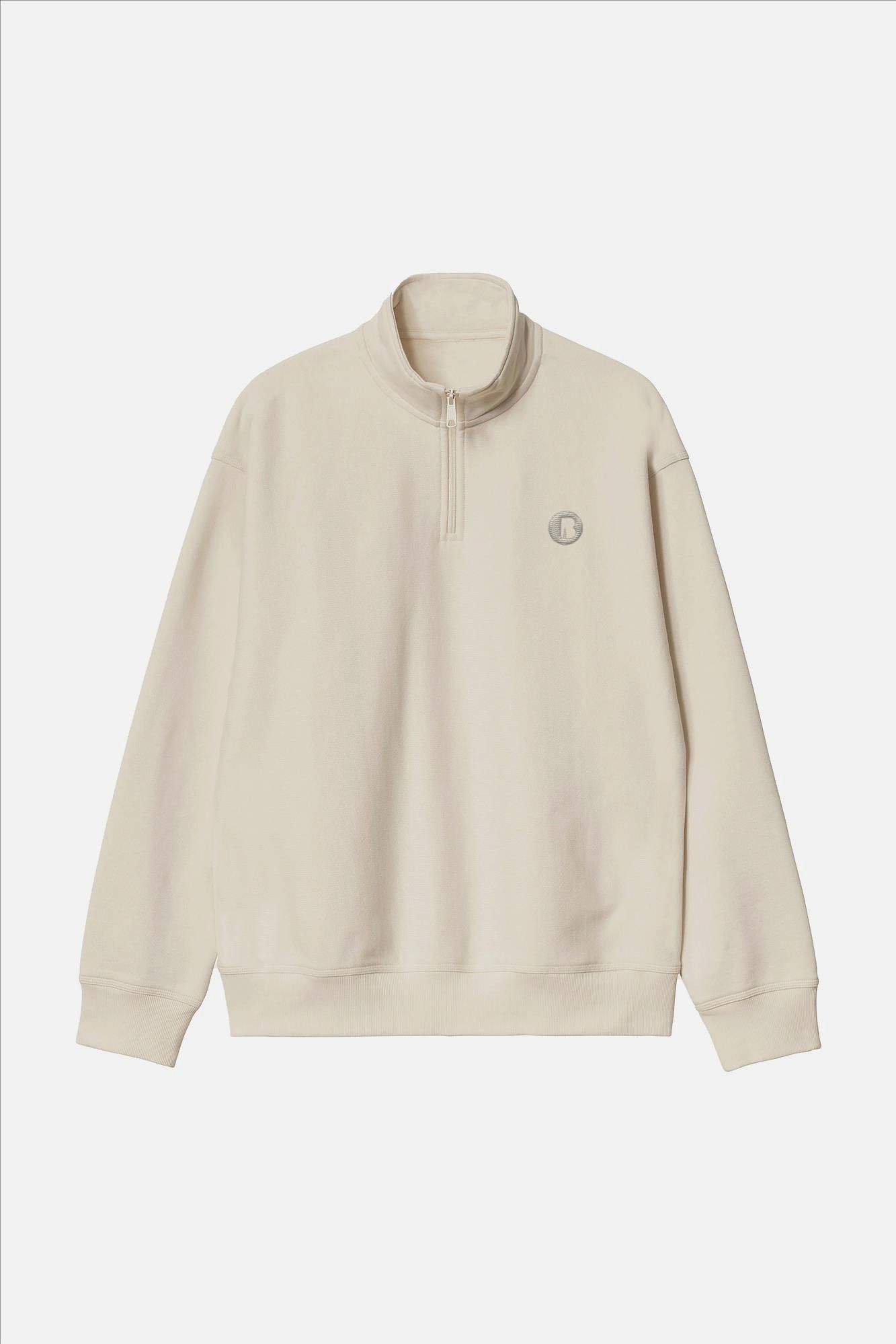 Brooklyn - Beige B-Icon Half Zip sweater