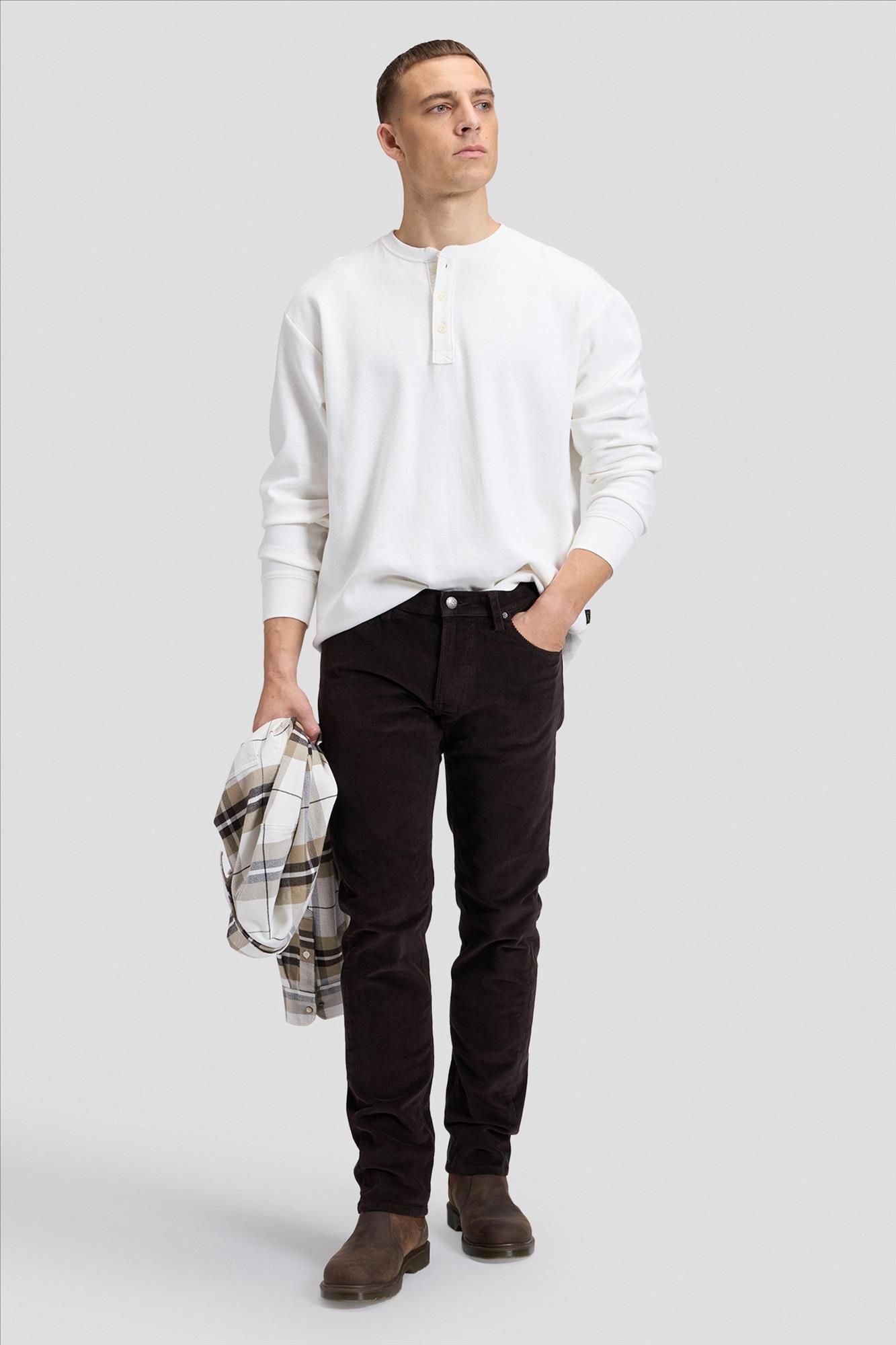 Lee - Donkerbruine Daren Cord straight broek