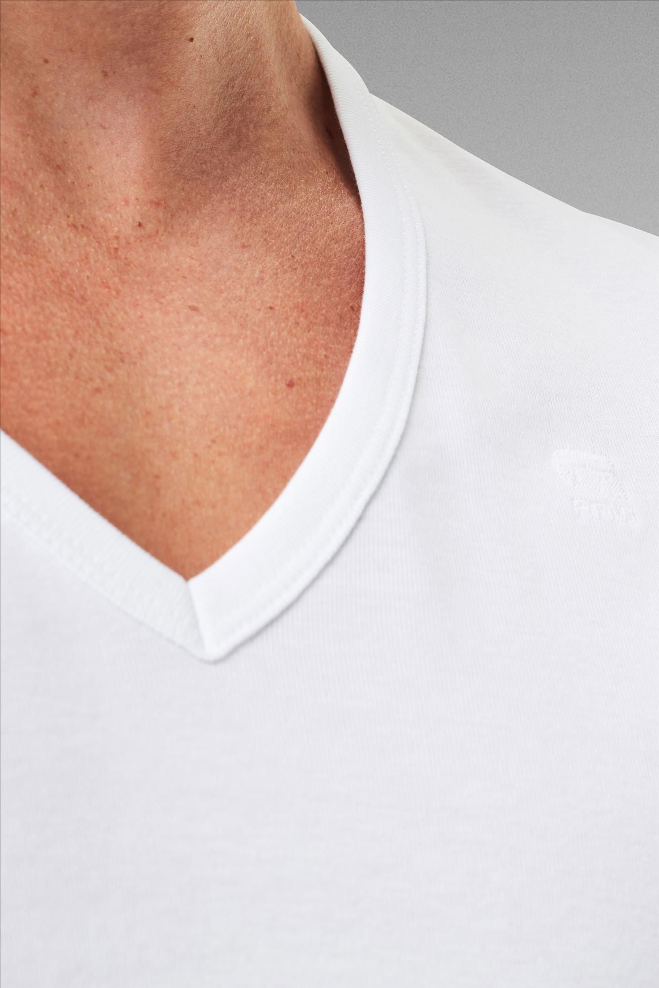 G-Star - Witte Basic V-Neck 2-pack T-shirt