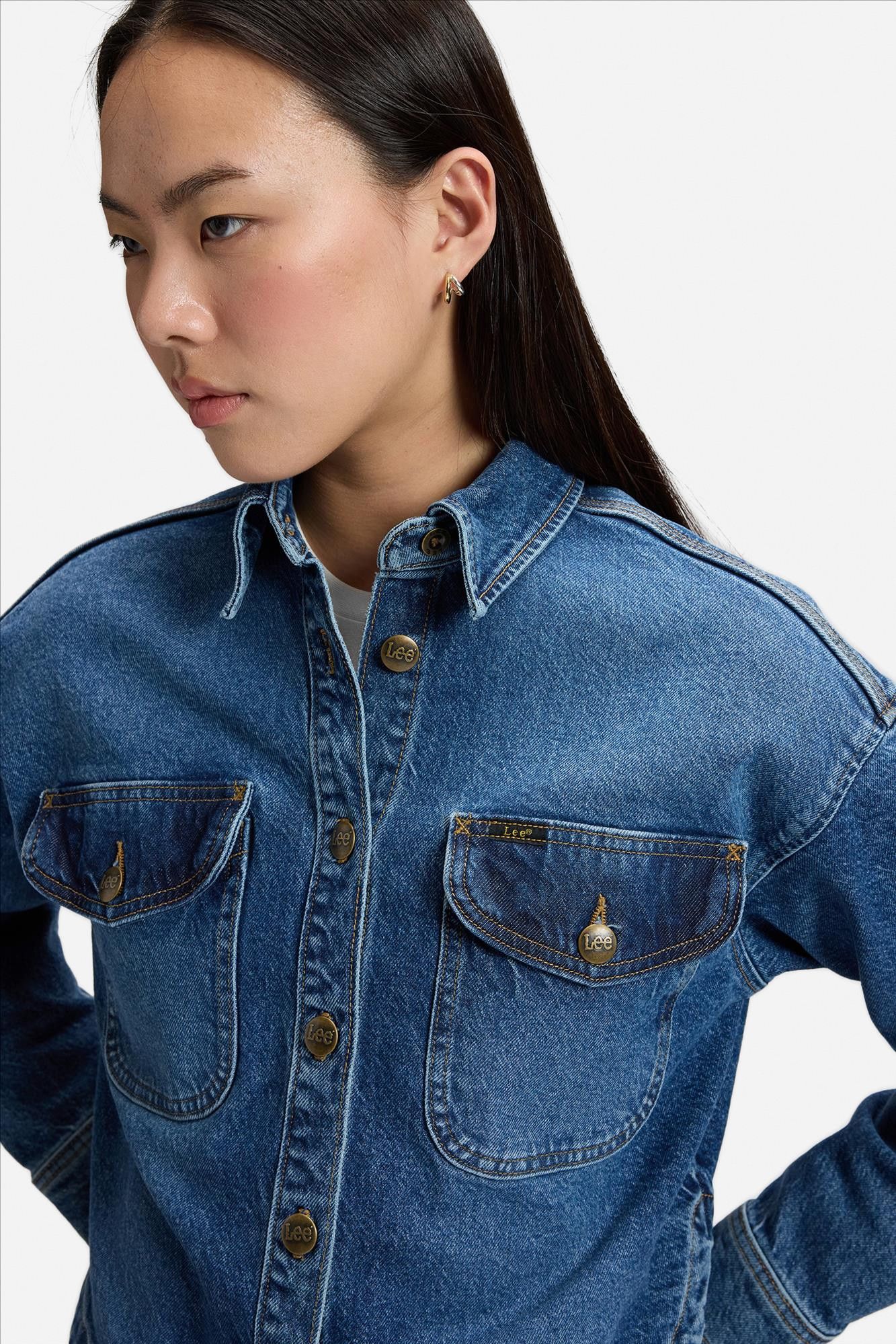 Lee - Blauwe Vintage Flap Pocket overshirt