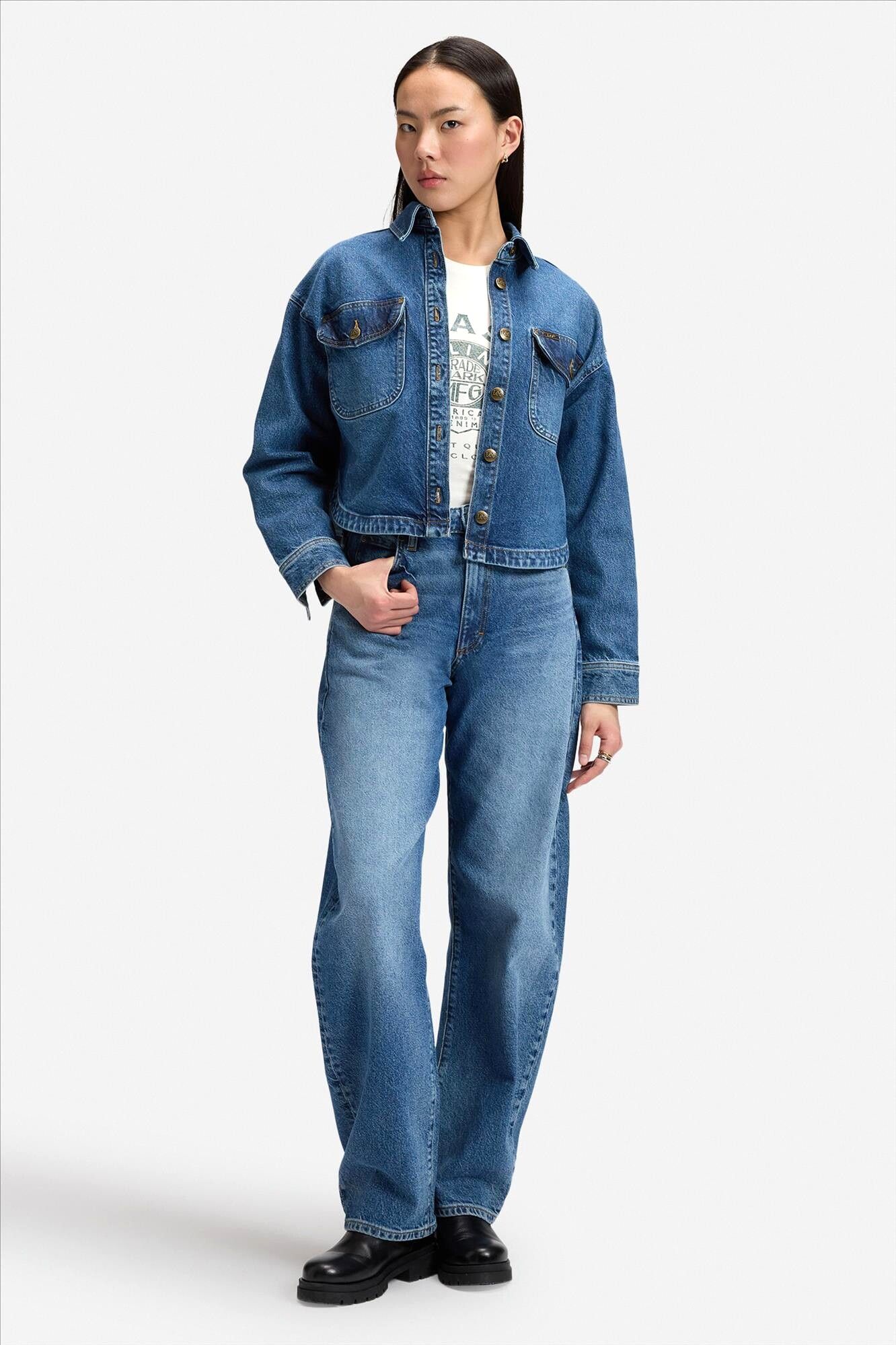 Lee - Blauwe Vintage Flap Pocket overshirt