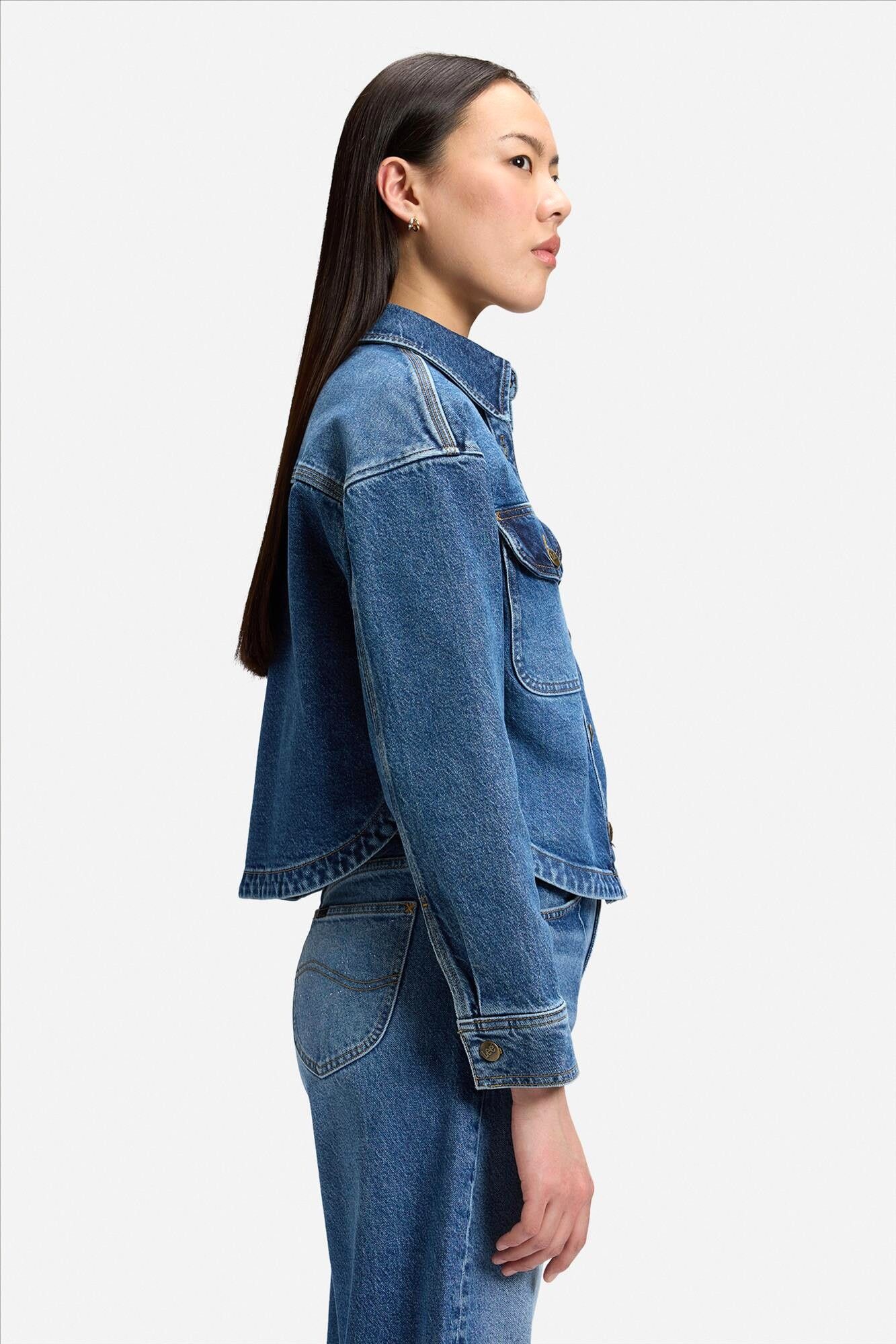Lee - Blauwe Vintage Flap Pocket overshirt