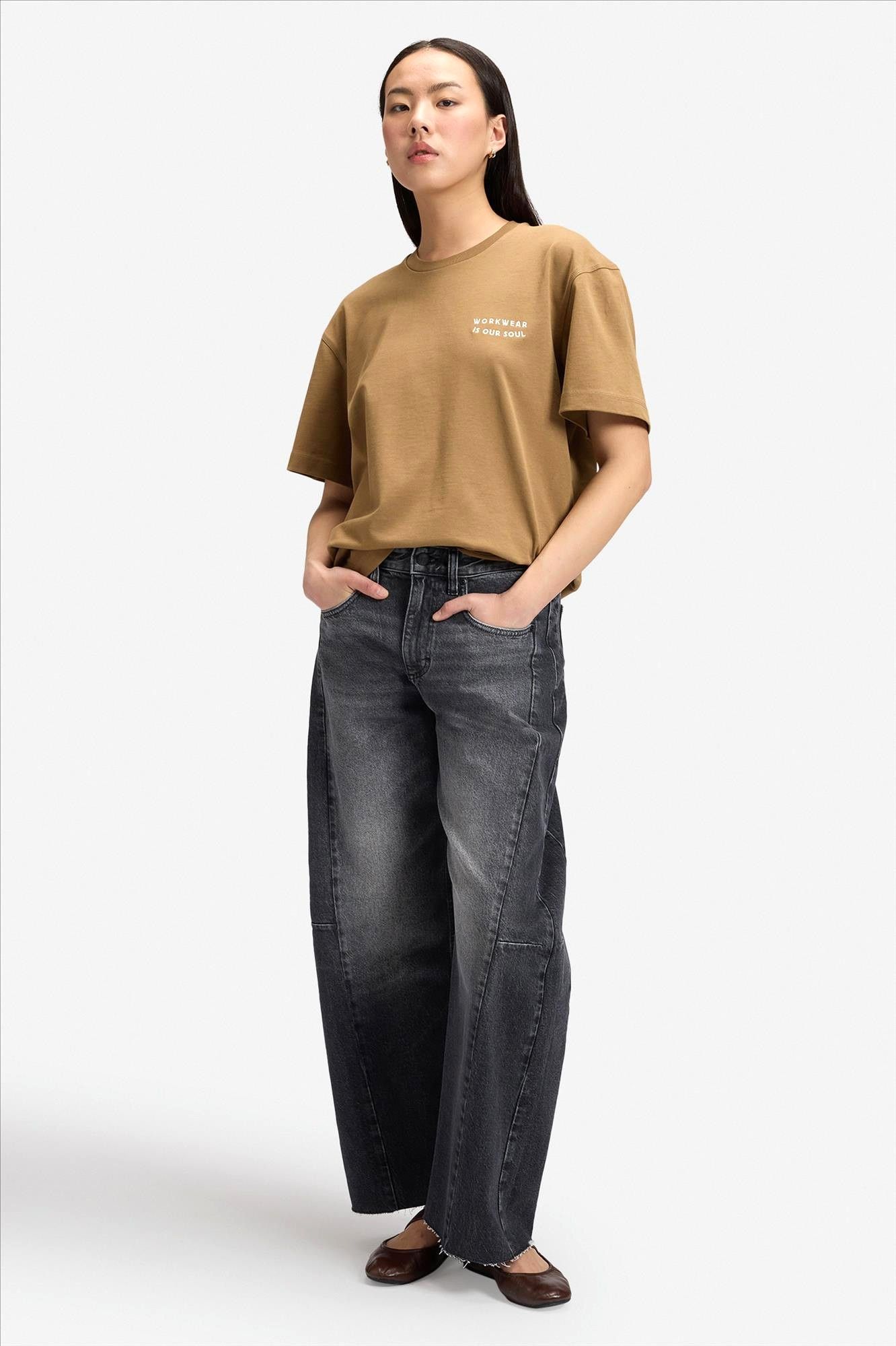 Lee - Zwarte Rider barrel jeans