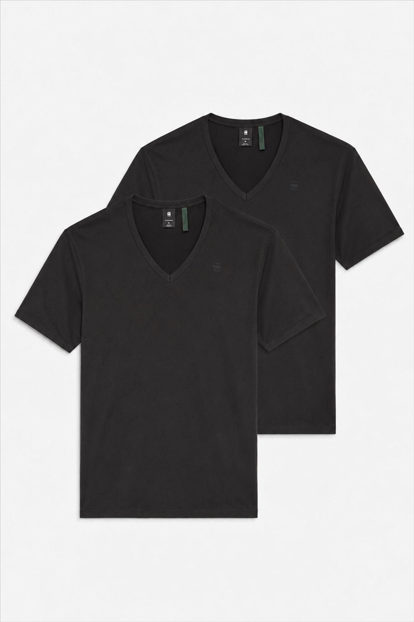 G-Star - Zwarte Basic V-Neck 2-pack T-shirt