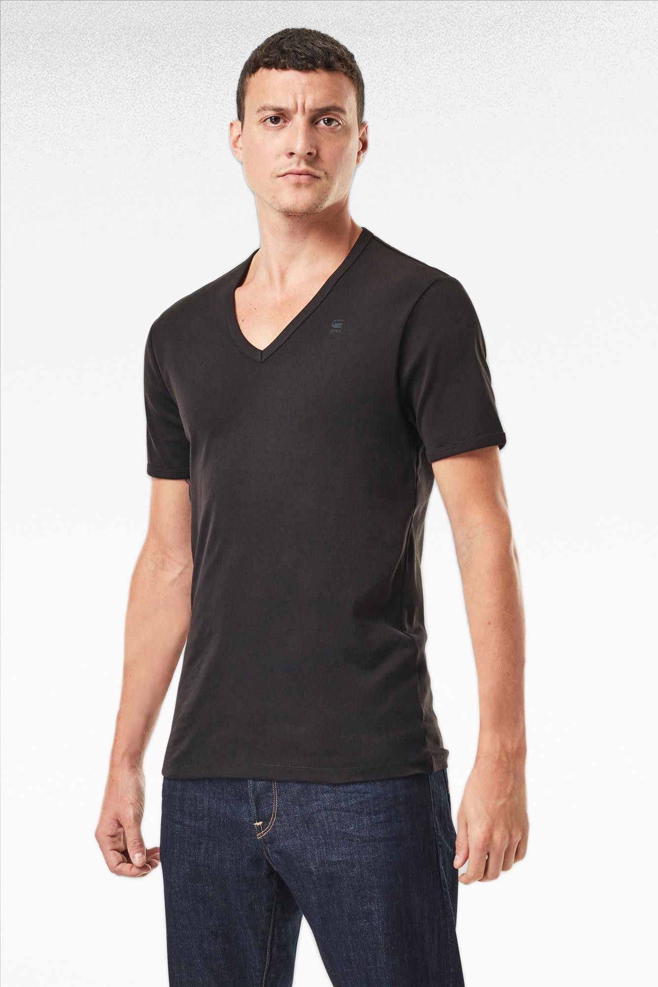 G-Star - Zwarte Basic V-Neck 2-pack T-shirt