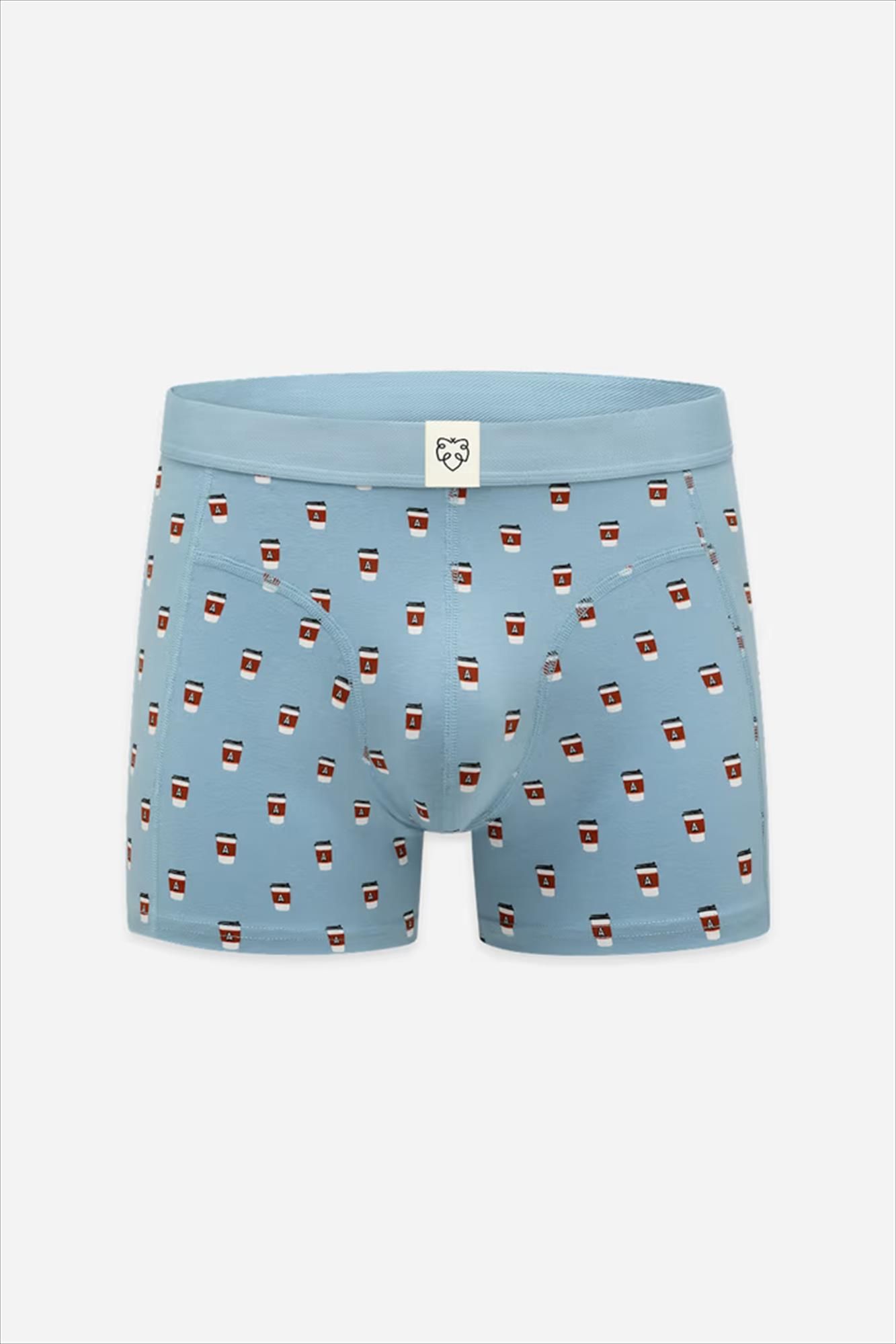 A'dam - Lichtblauwe Take Away Coffee giftbox boxershort