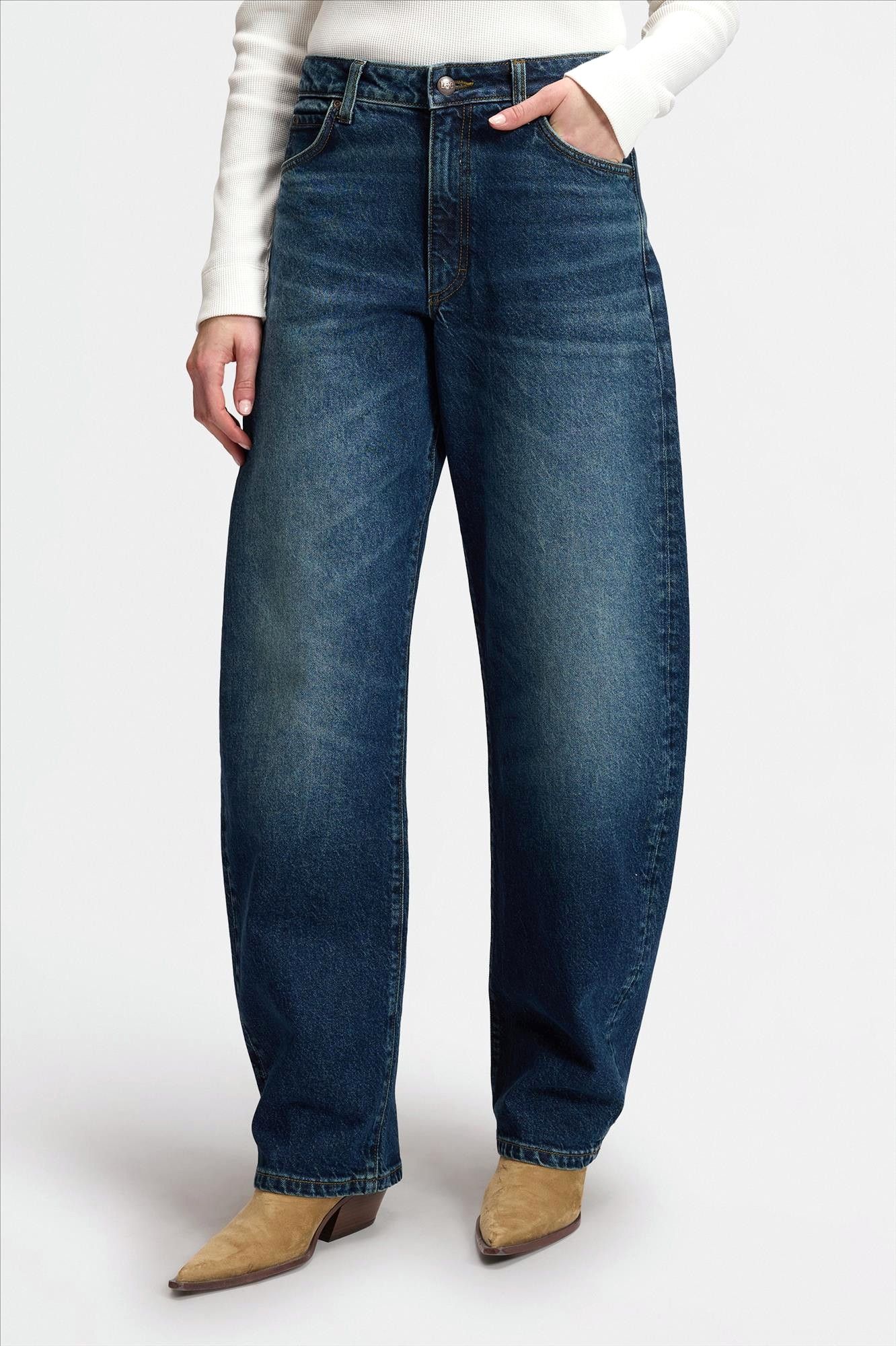 Lee - Donkerblauwe Balloon jeans