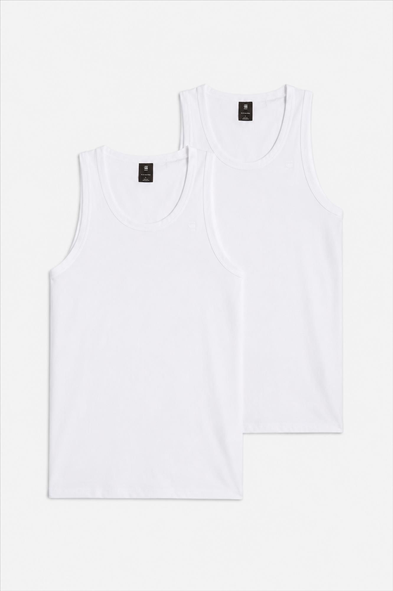 G-Star - Witte Basic 2-pack singlet