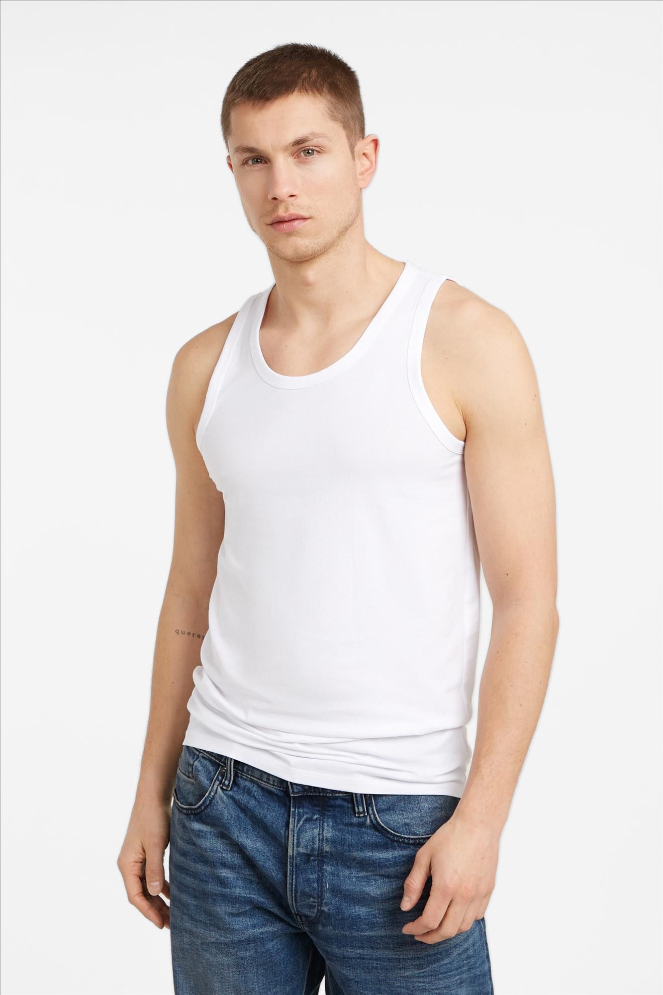 G-Star - Witte Basic 2-pack singlet