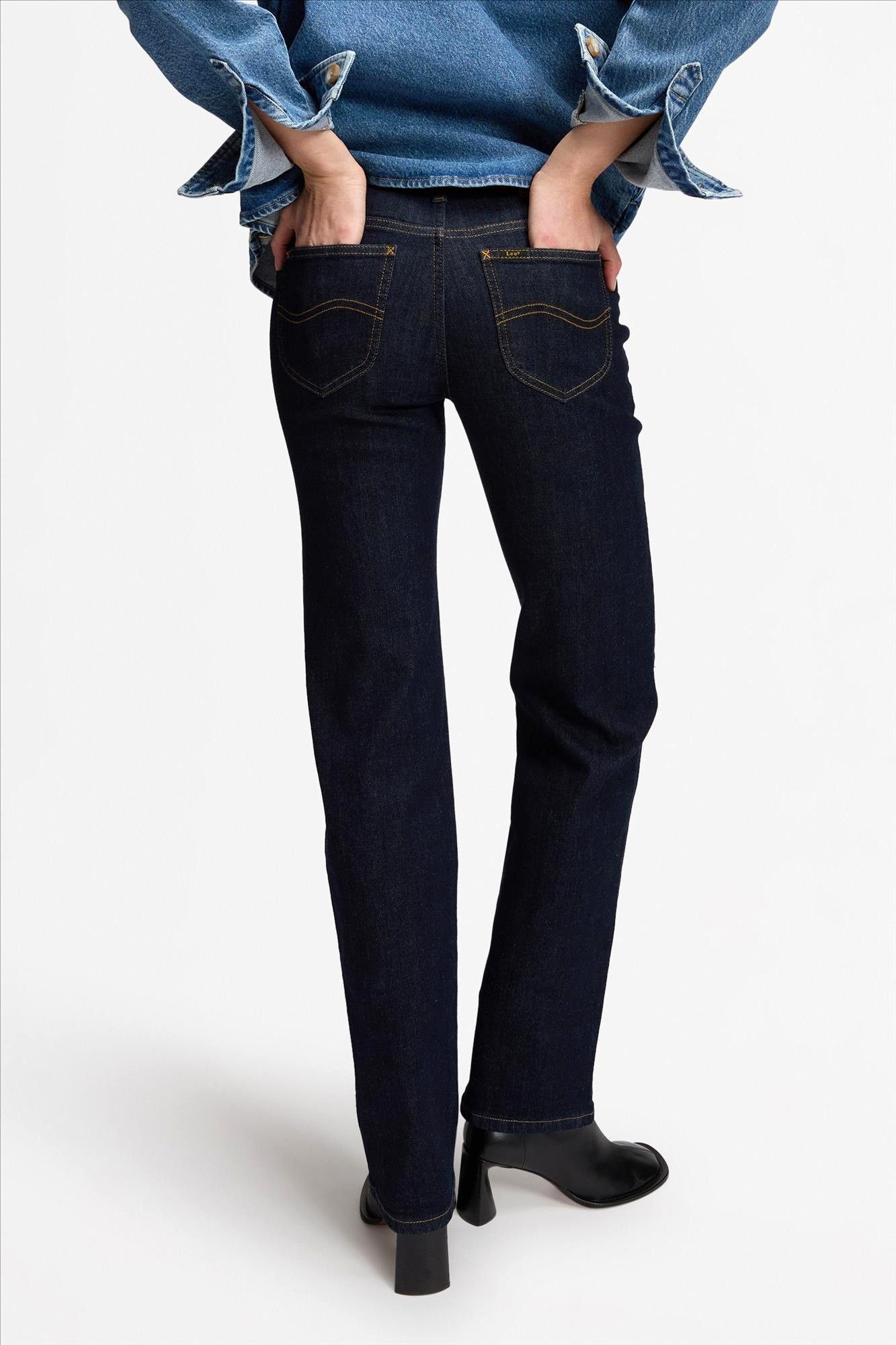 Lee - Donkerblauwe London regualr straight jeans
