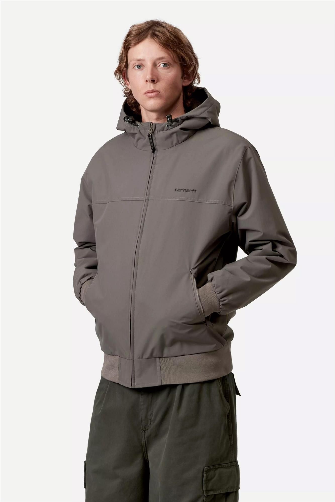 Carhartt WIP - Grijze Hooded Sail jacket