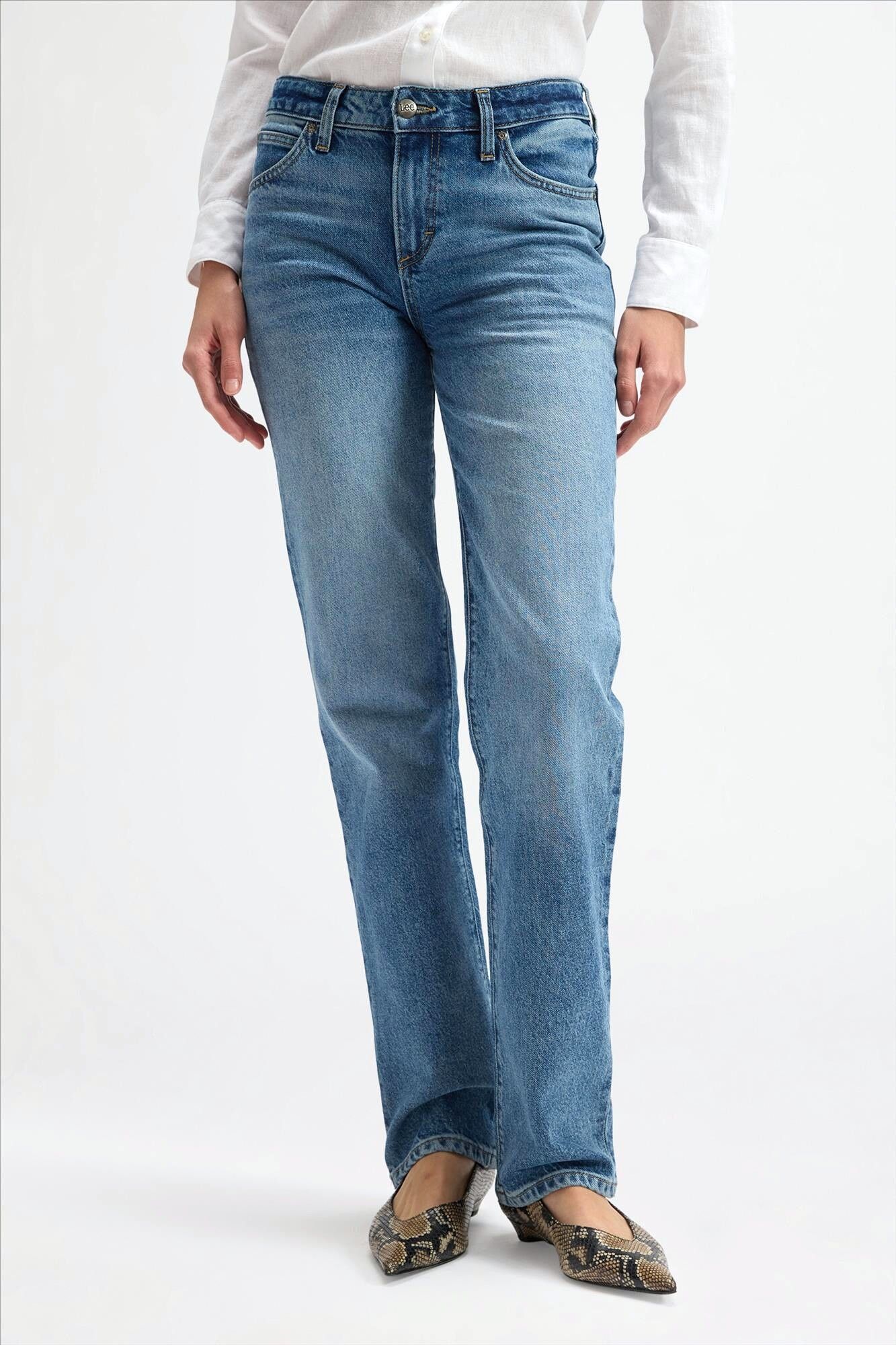 Lee - Blauwe Eye Spy London regualr straight jeans