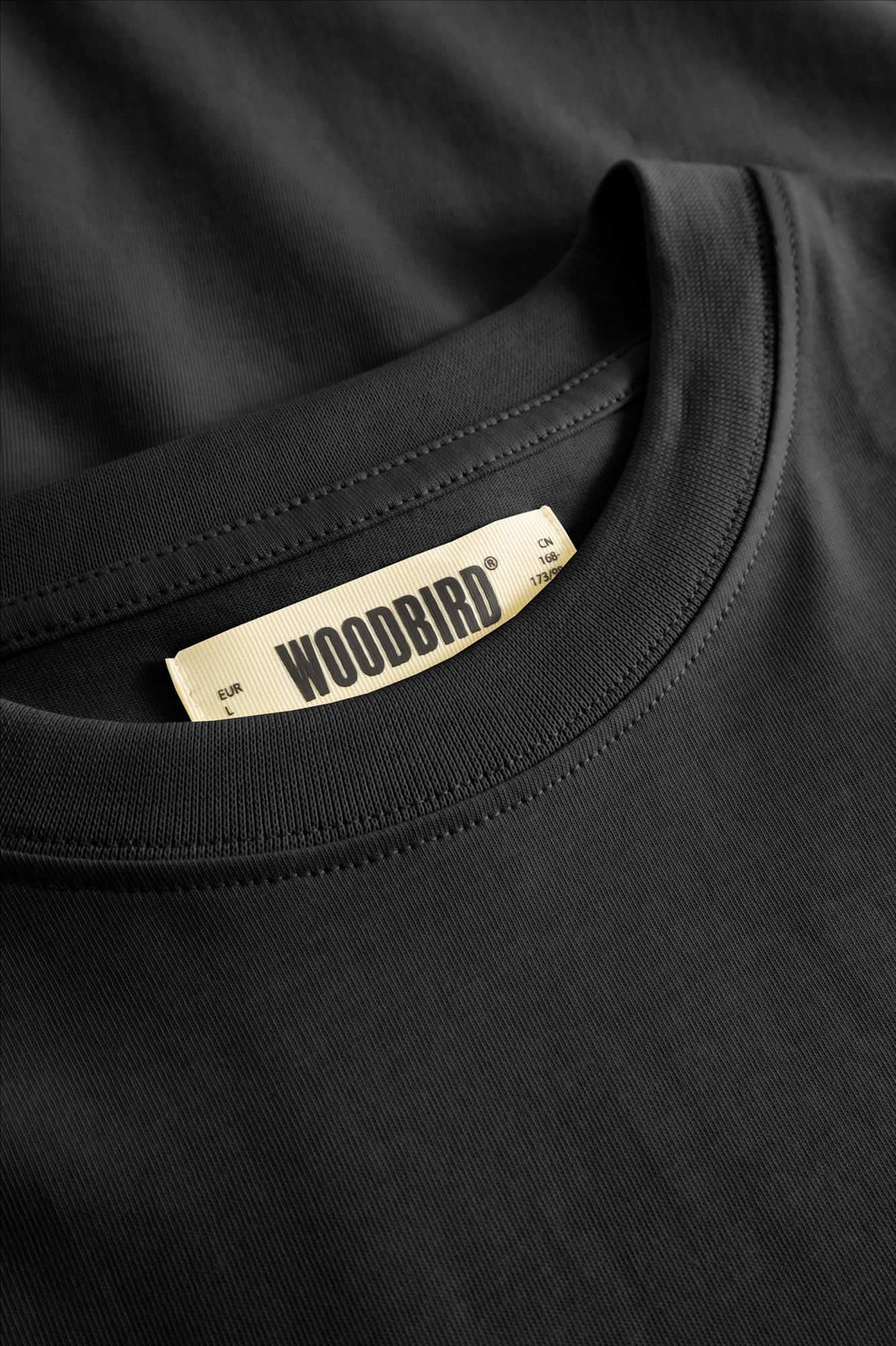 WOODBIRD - Zwarte Baine Base T-shirt