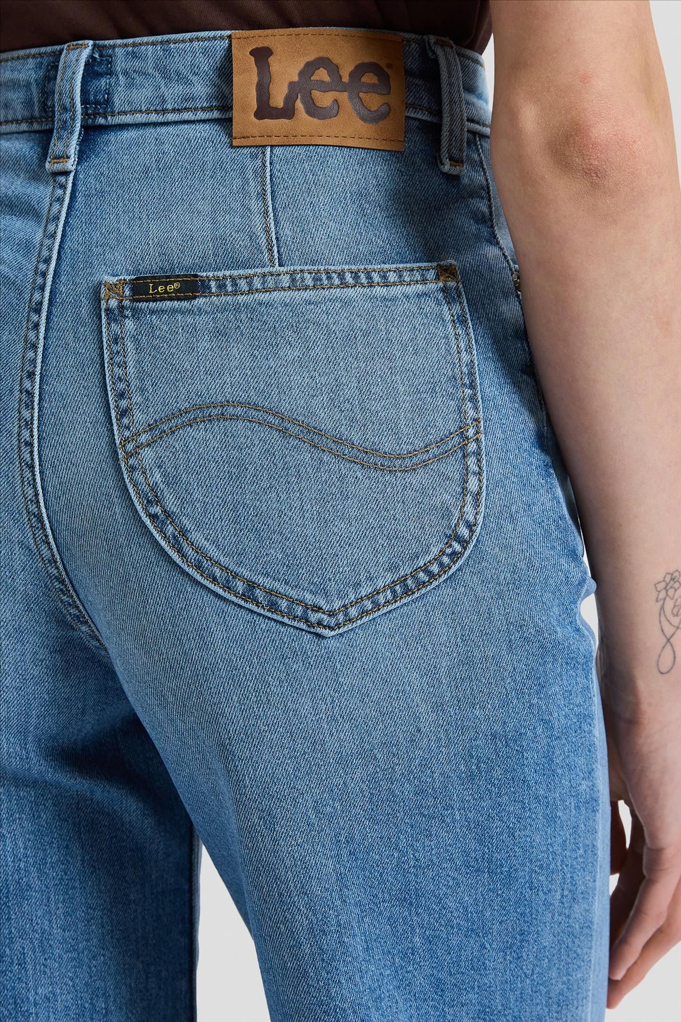 Lee - Blauwe Budding Stella wide jeans