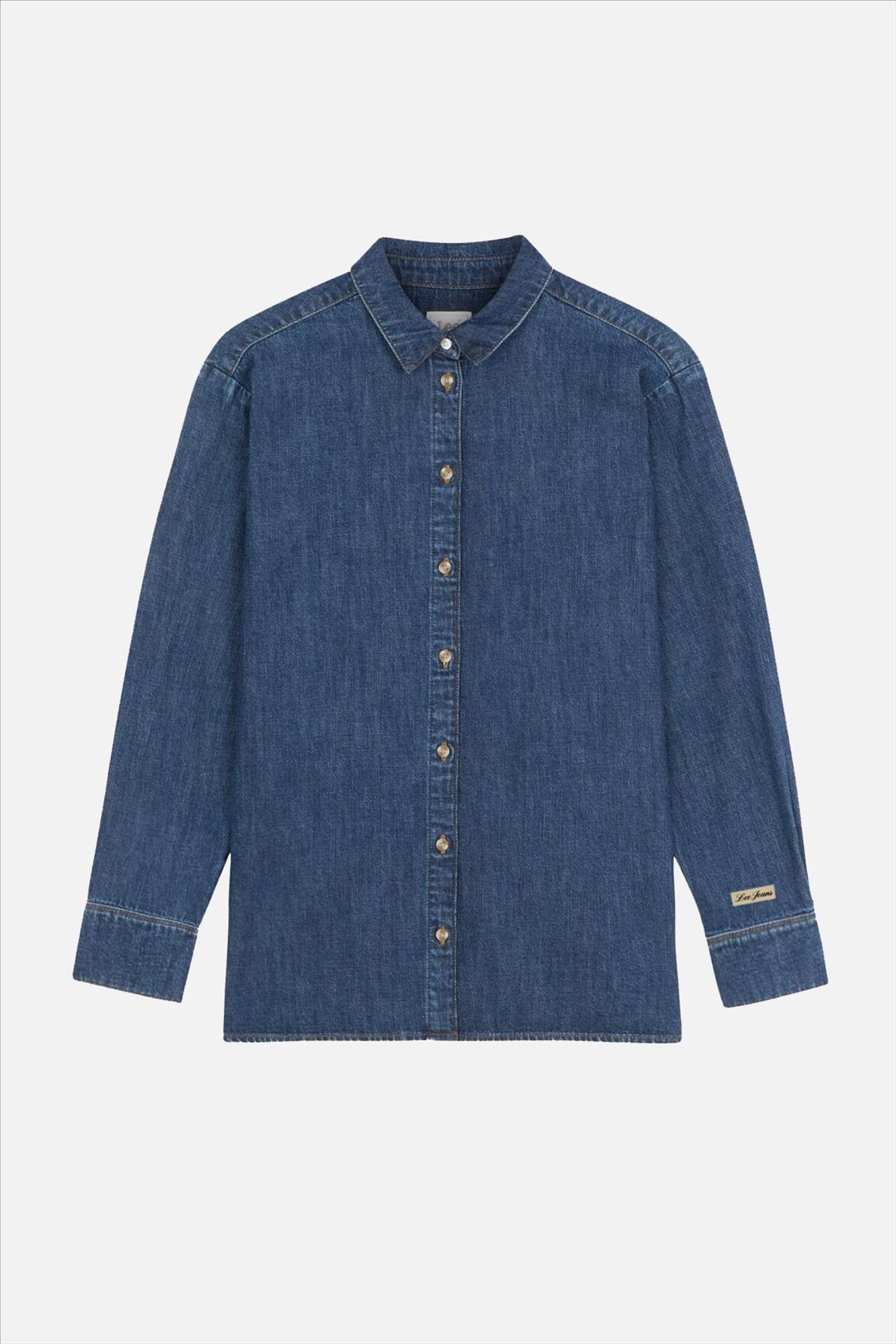 Lee - Donkerblauw Boyfriends jeanshemd