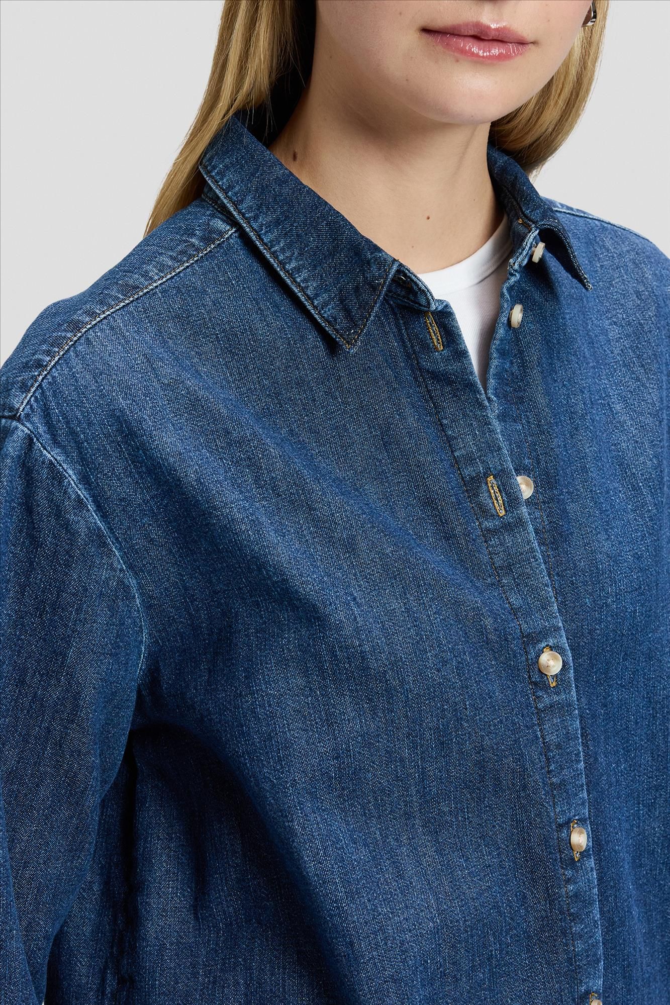 Lee - Donkerblauw Boyfriends jeanshemd