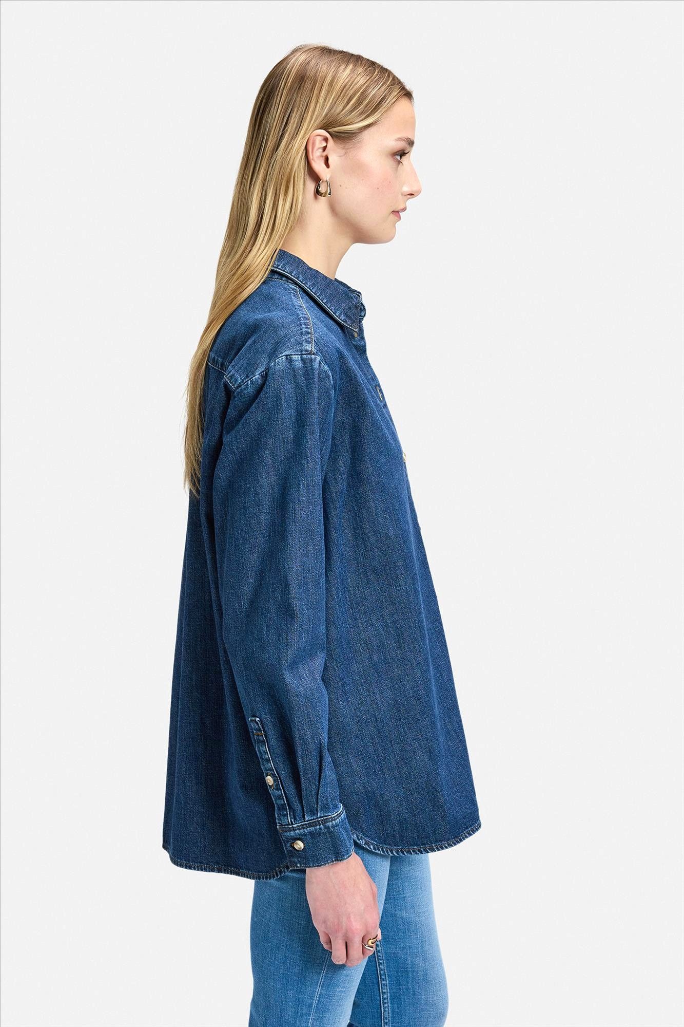 Lee - Donkerblauw Boyfriends jeanshemd