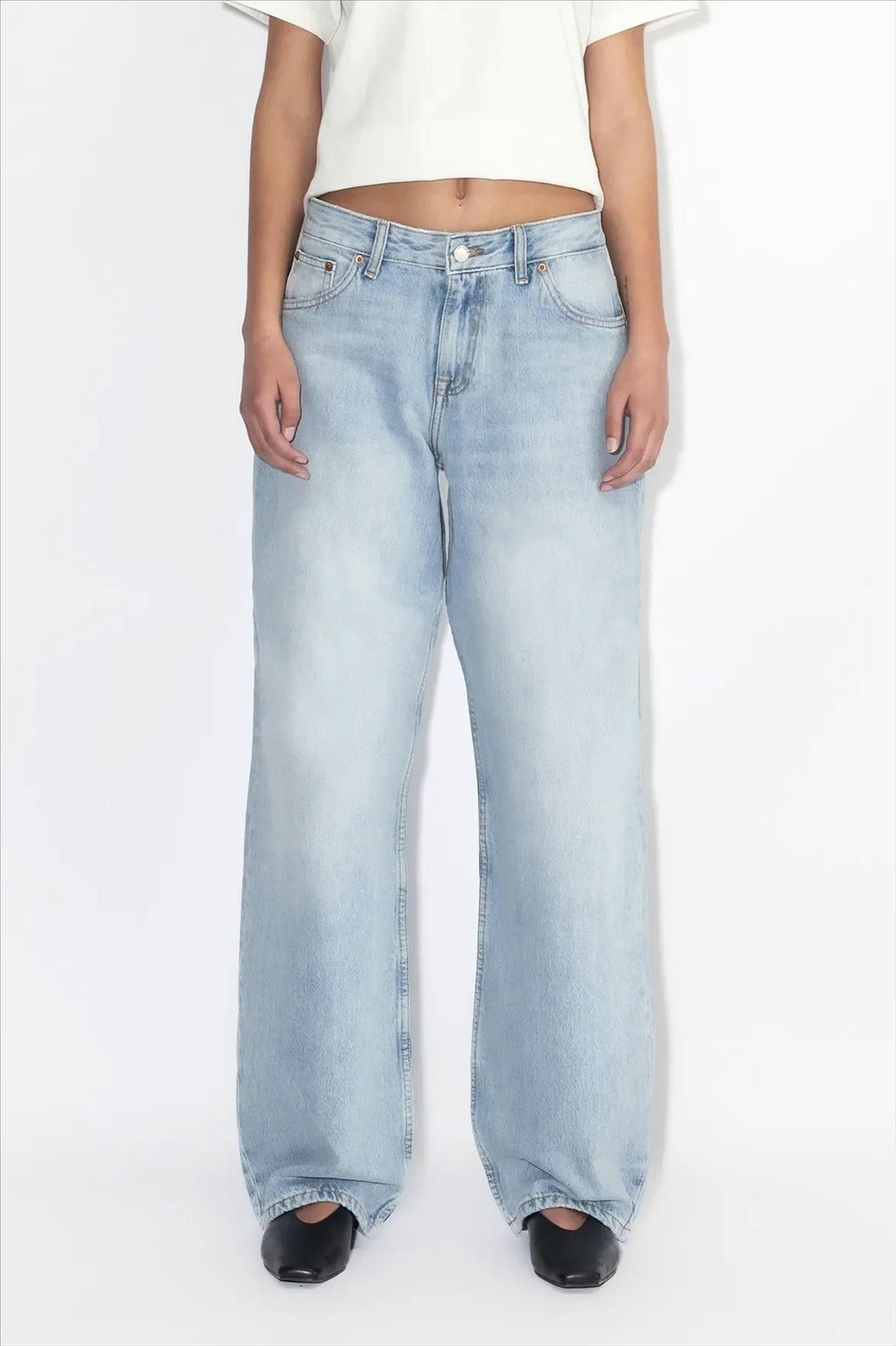 Dr. Denim - Lichtblauwe Hill wide straight jeans