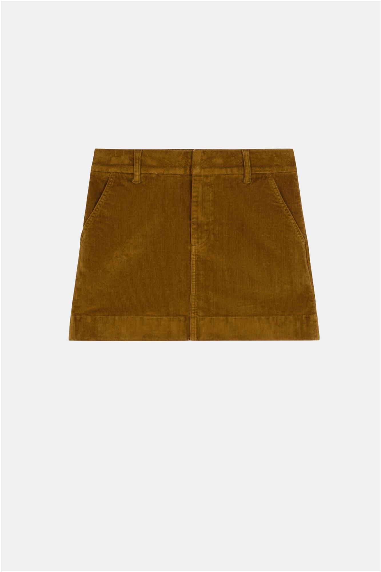 Lee - Bruine Regular Corduroy Mini rok
