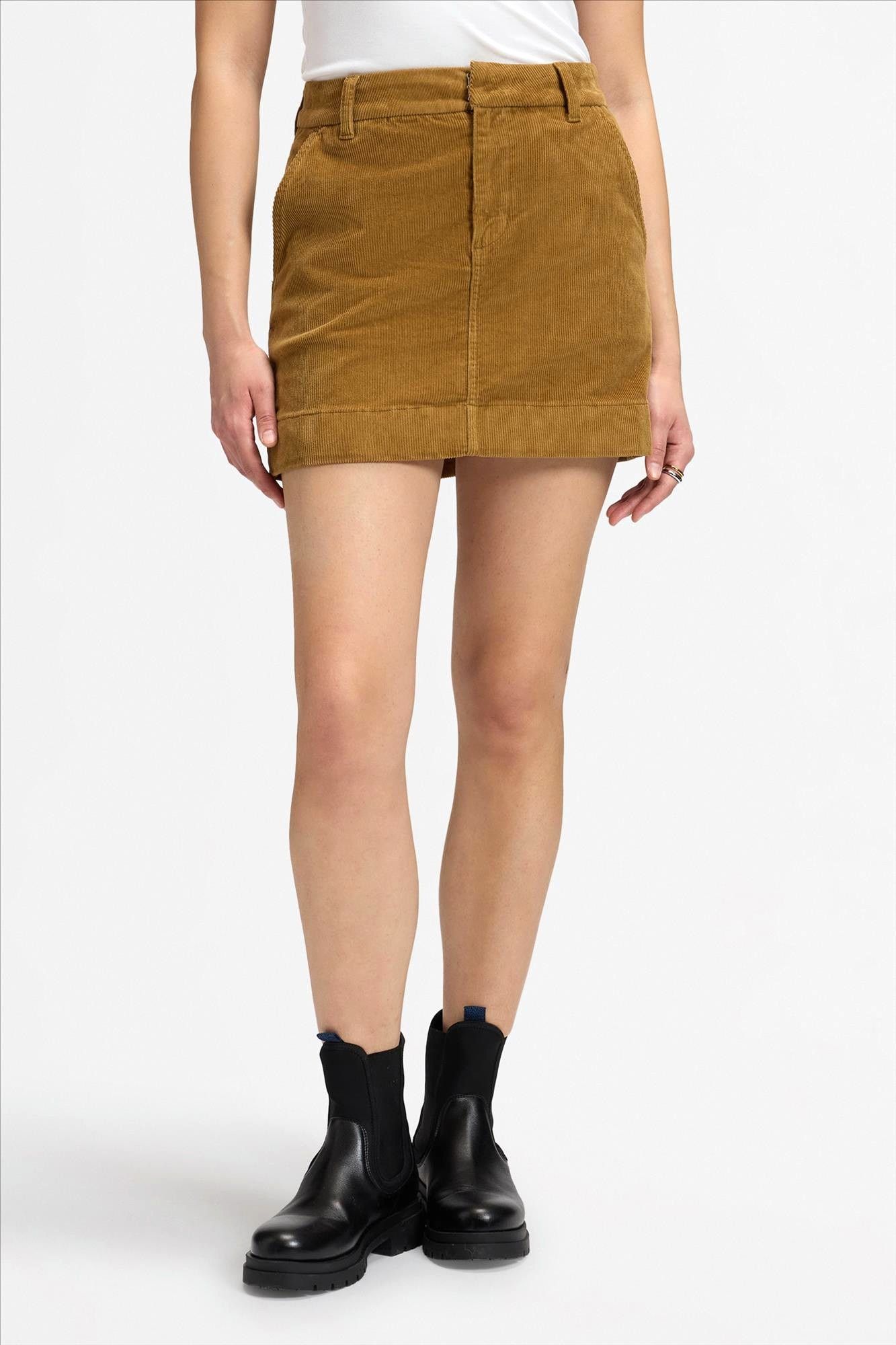 Lee - Bruine Regular Corduroy Mini rok