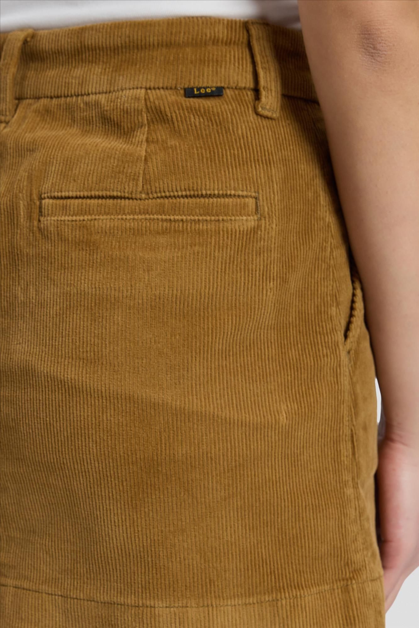Lee - Bruine Regular Corduroy Mini rok