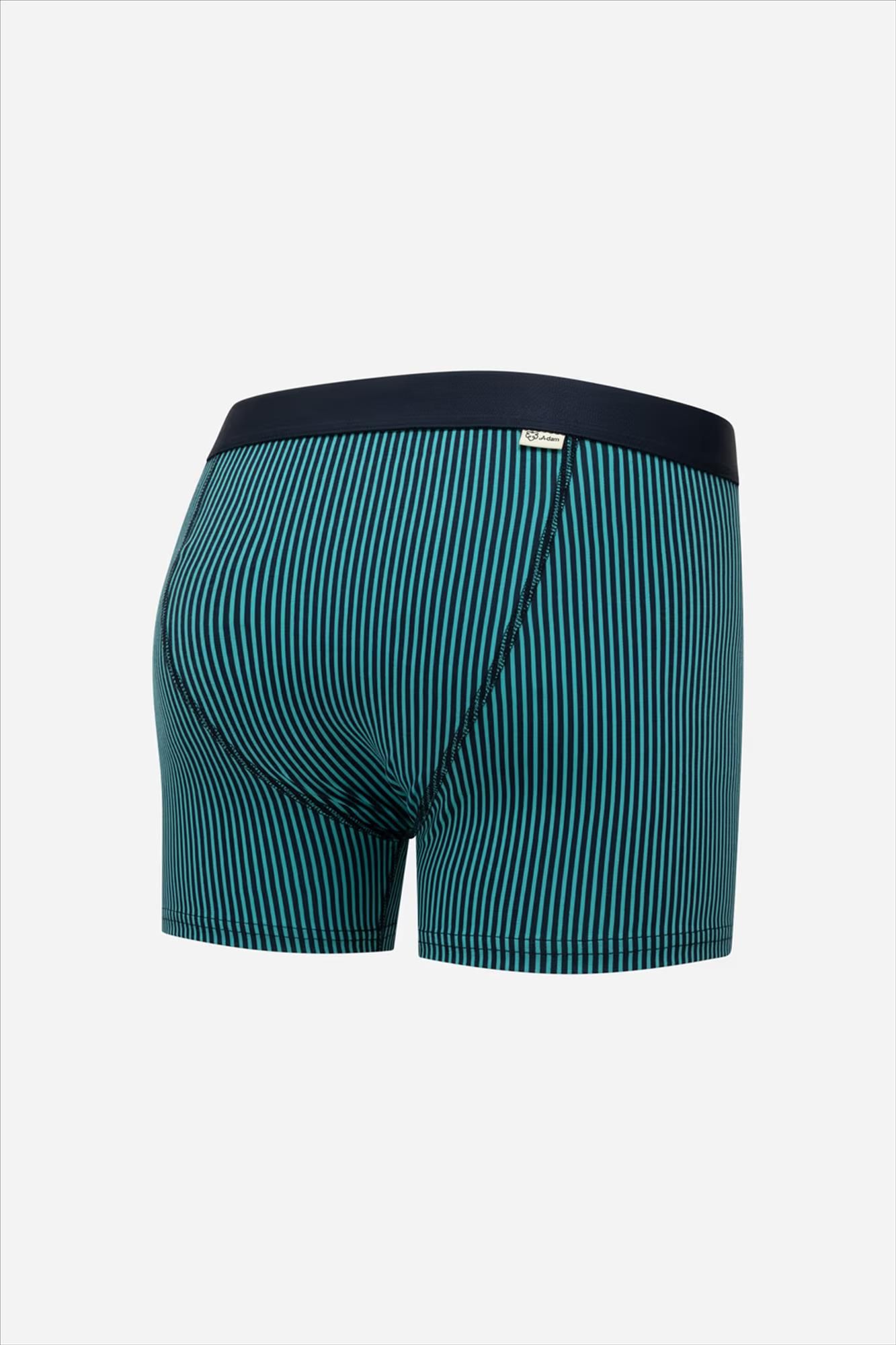A'dam - Donkerblauw-Petrol Stripe boxershort