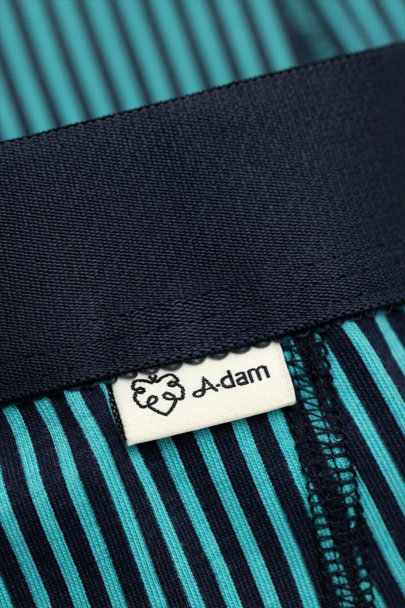 A'dam - Donkerblauw-Petrol Stripe boxershort
