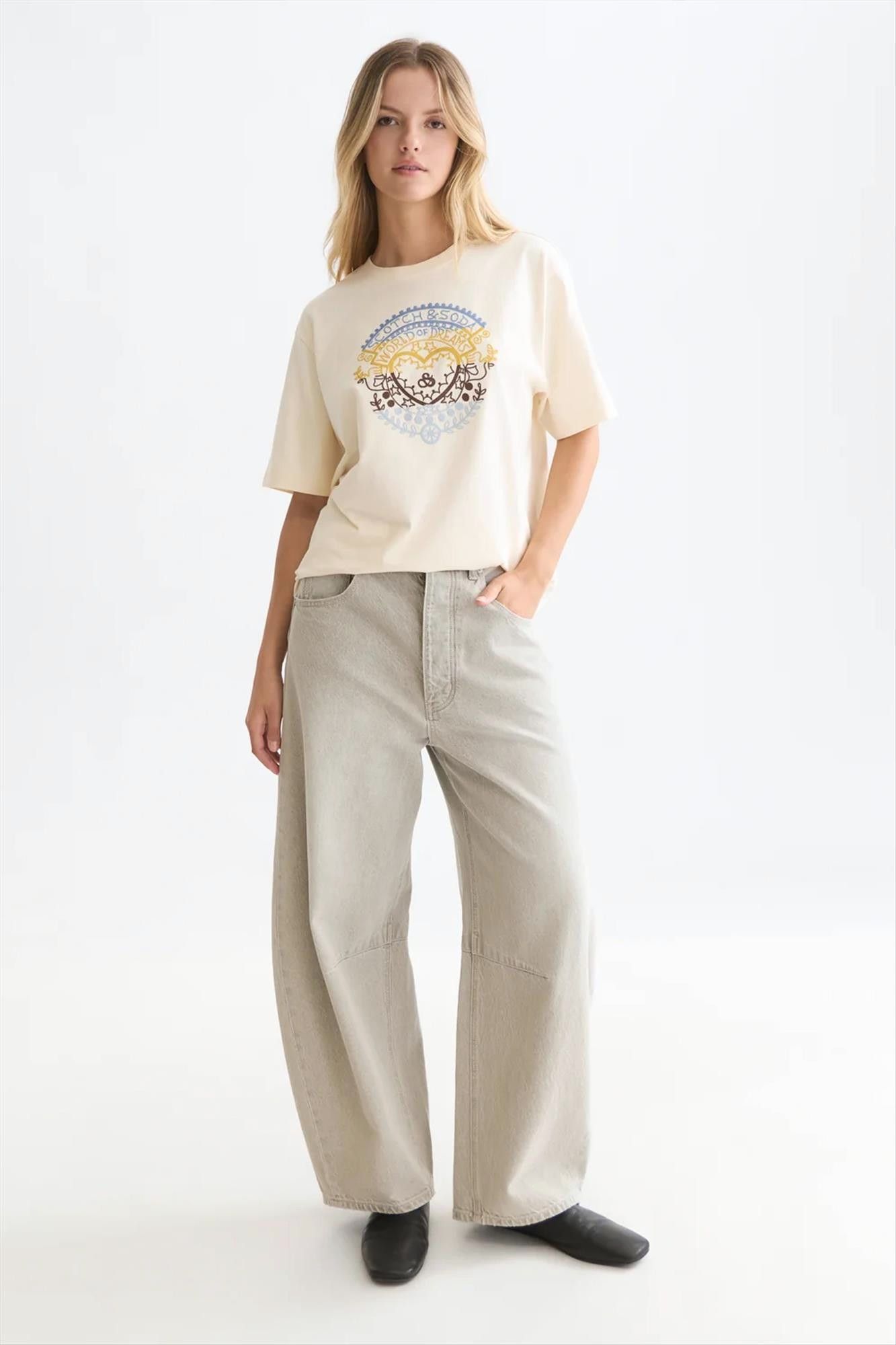 Scotch & Soda - Grijze Eve barrel jeans