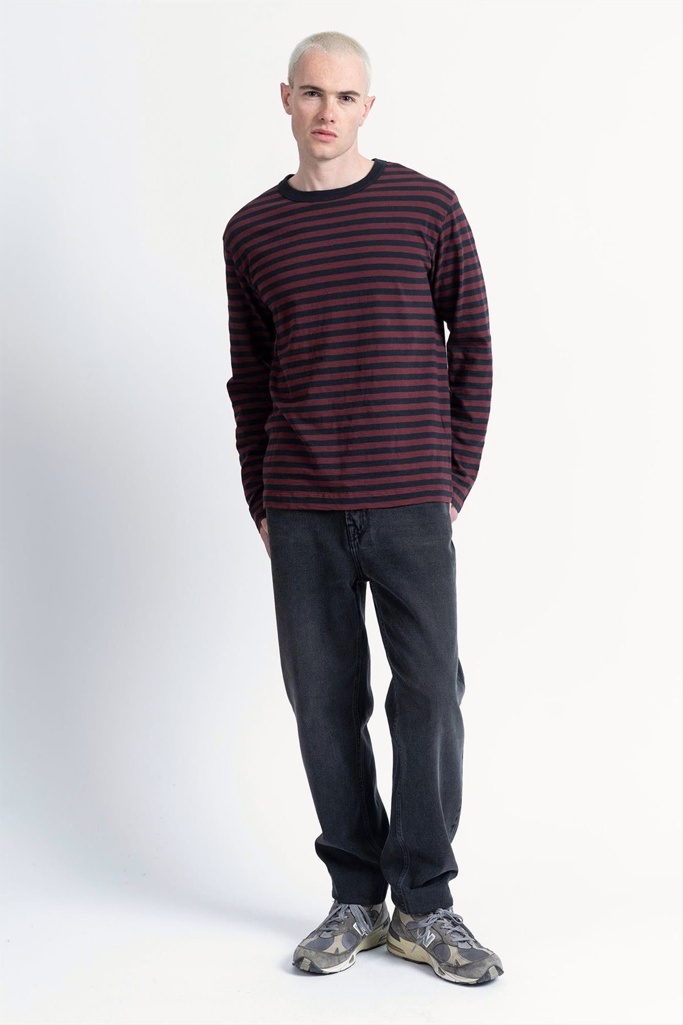Loreak - Bordeaux-Donkerblauwe Astondo longsleeve