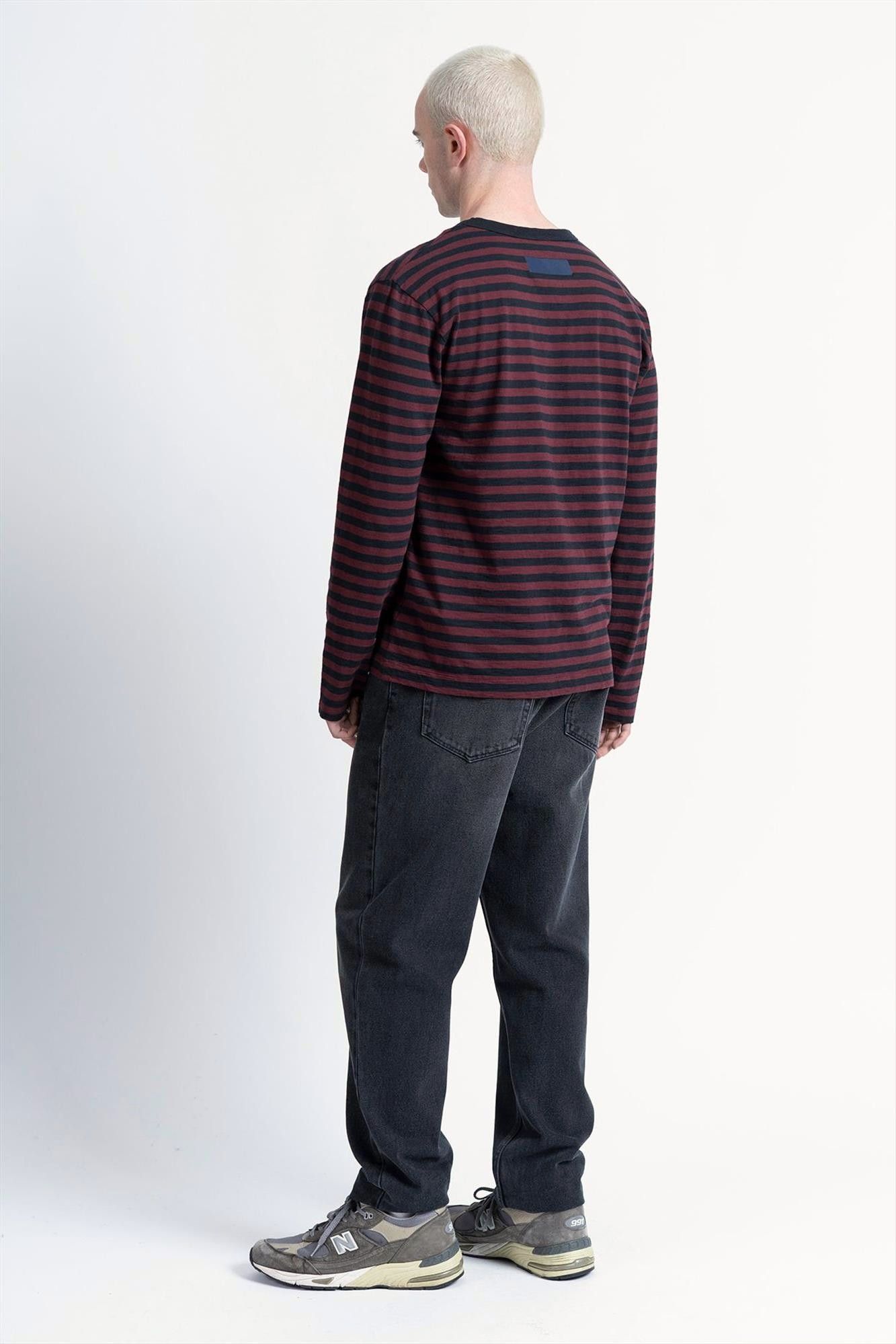 Loreak - Bordeaux-Donkerblauwe Astondo longsleeve