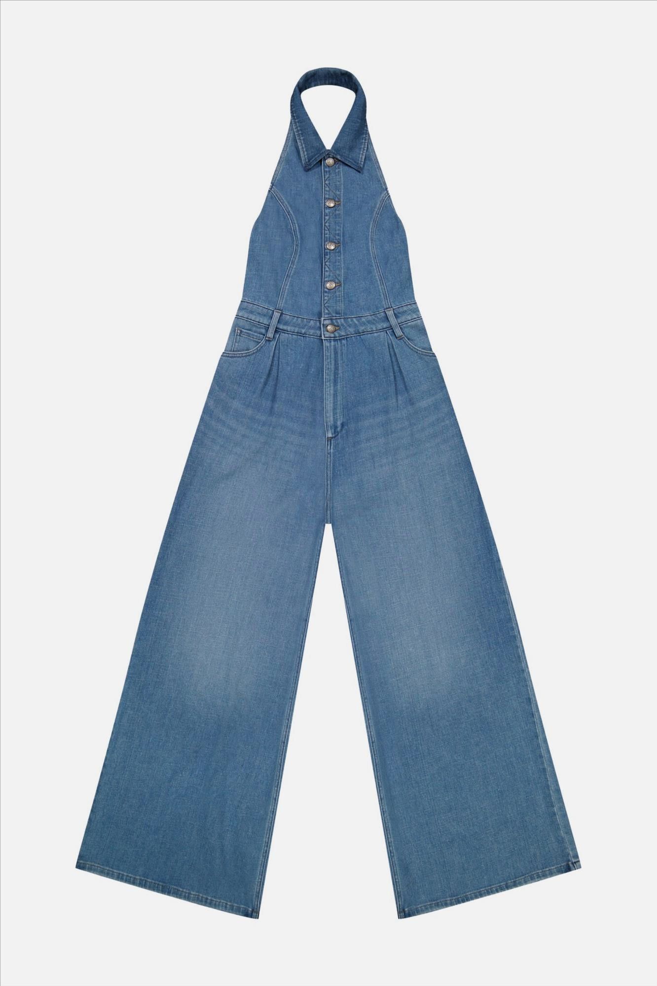 Lee - Middenblauwe Embrace Wide jumpsuit