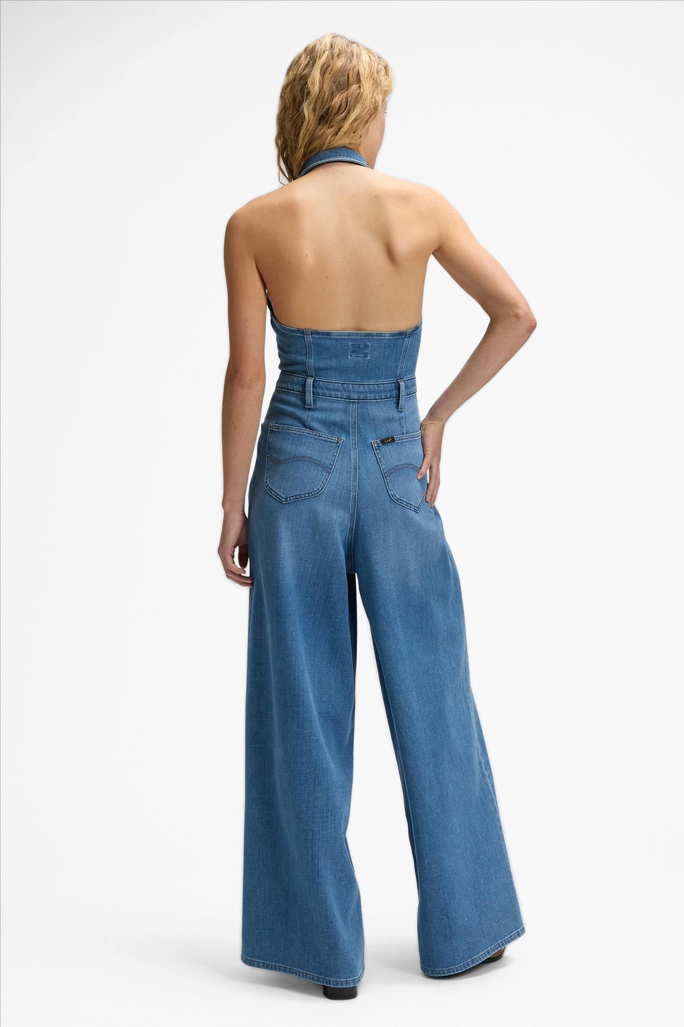 Lee - Middenblauwe Embrace Wide jumpsuit