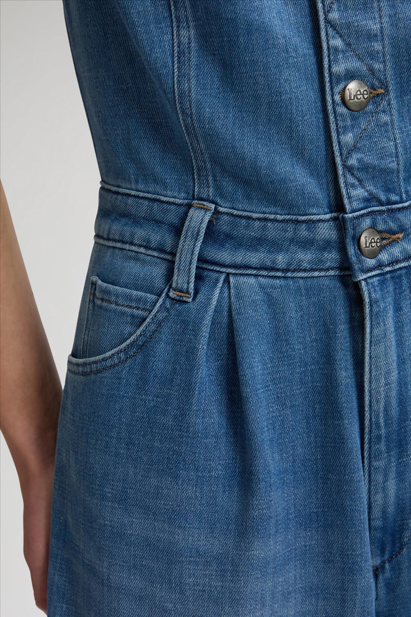 Lee - Middenblauwe Embrace Wide jumpsuit