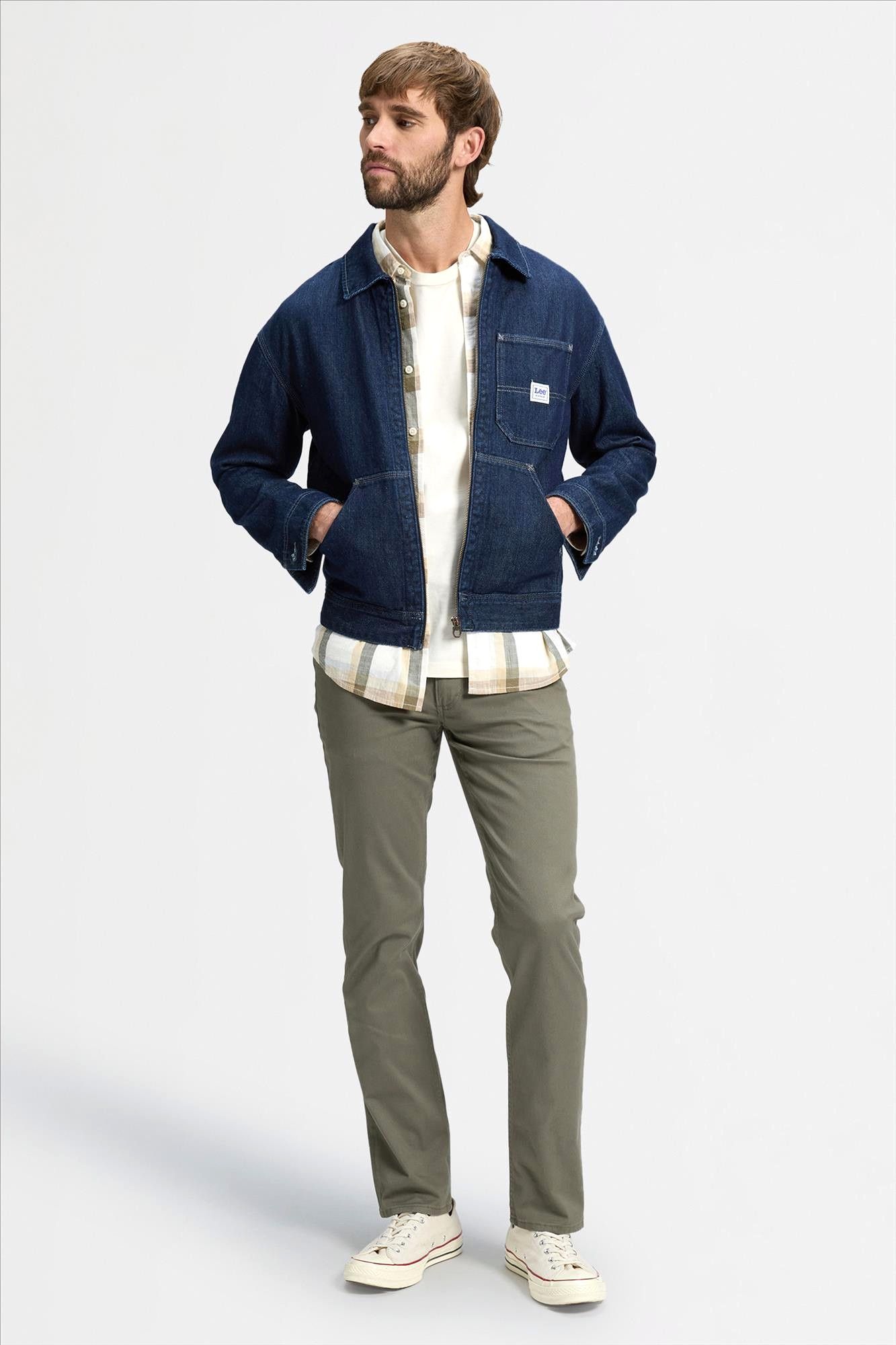 Lee - Olijfgroene Daren regular broek