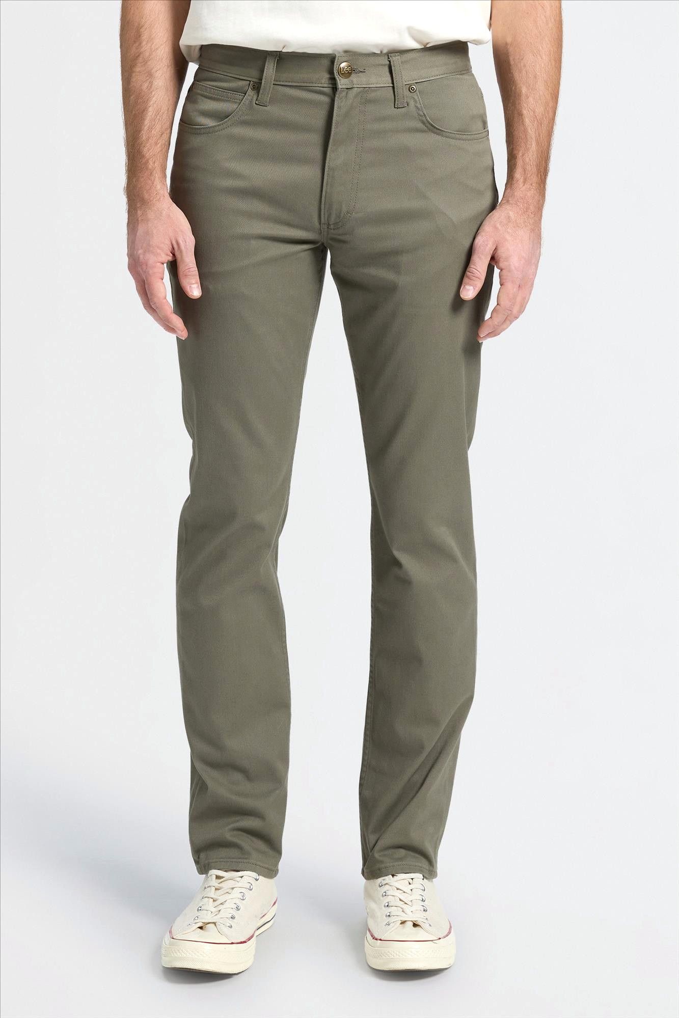 Lee - Olijfgroene Daren regular broek
