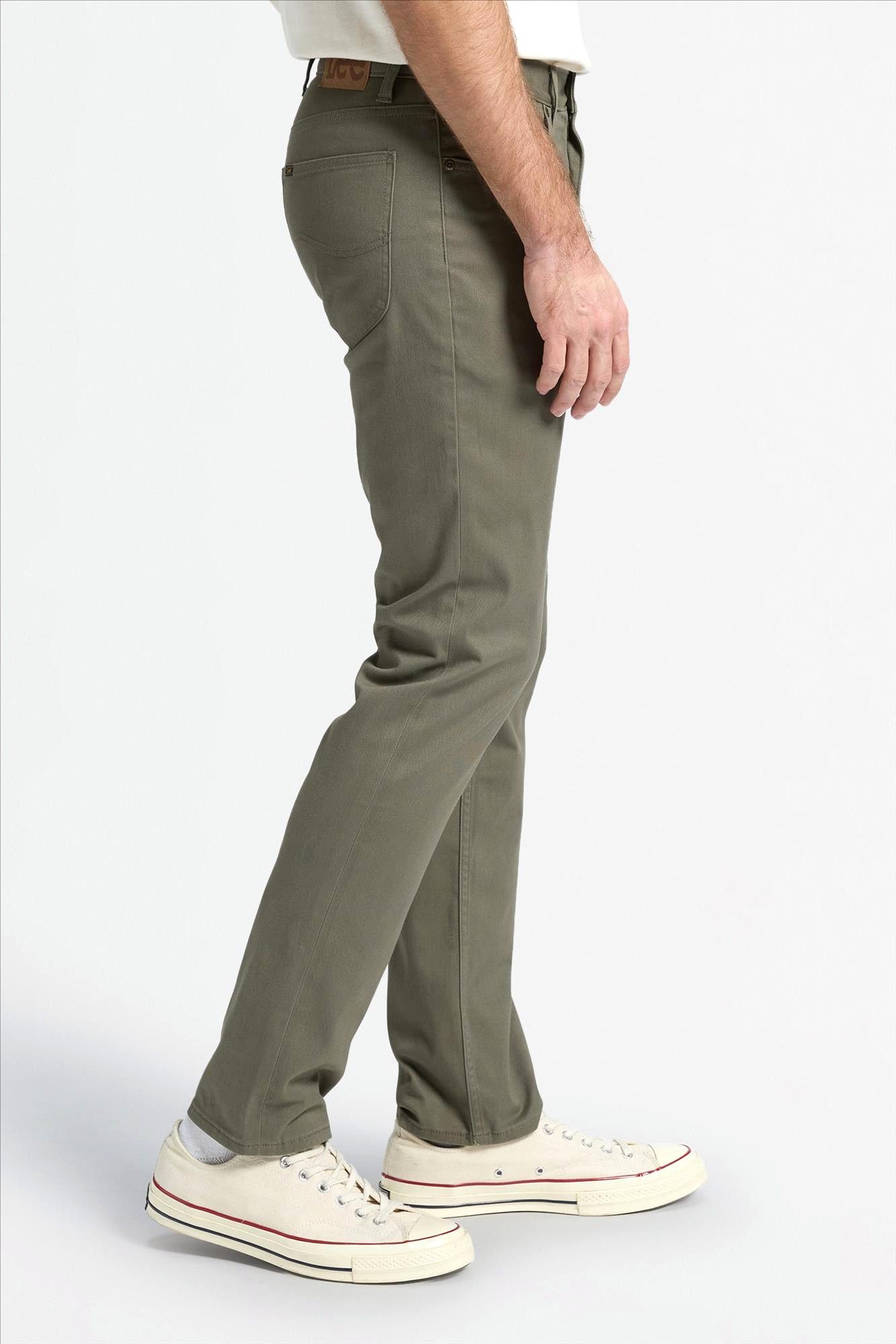 Lee - Olijfgroene Daren regular broek