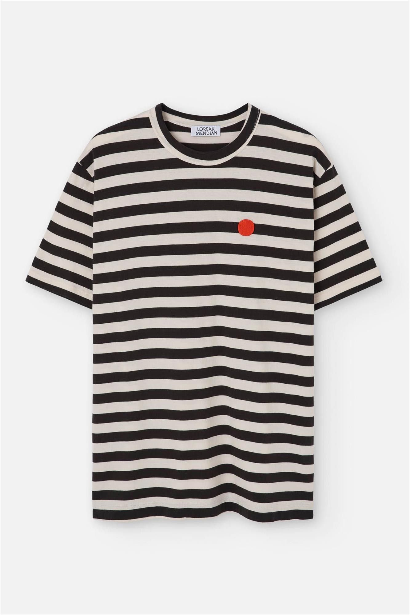 Loreak - Ecru-Donkergrijze New Azpi Dot T-shirt